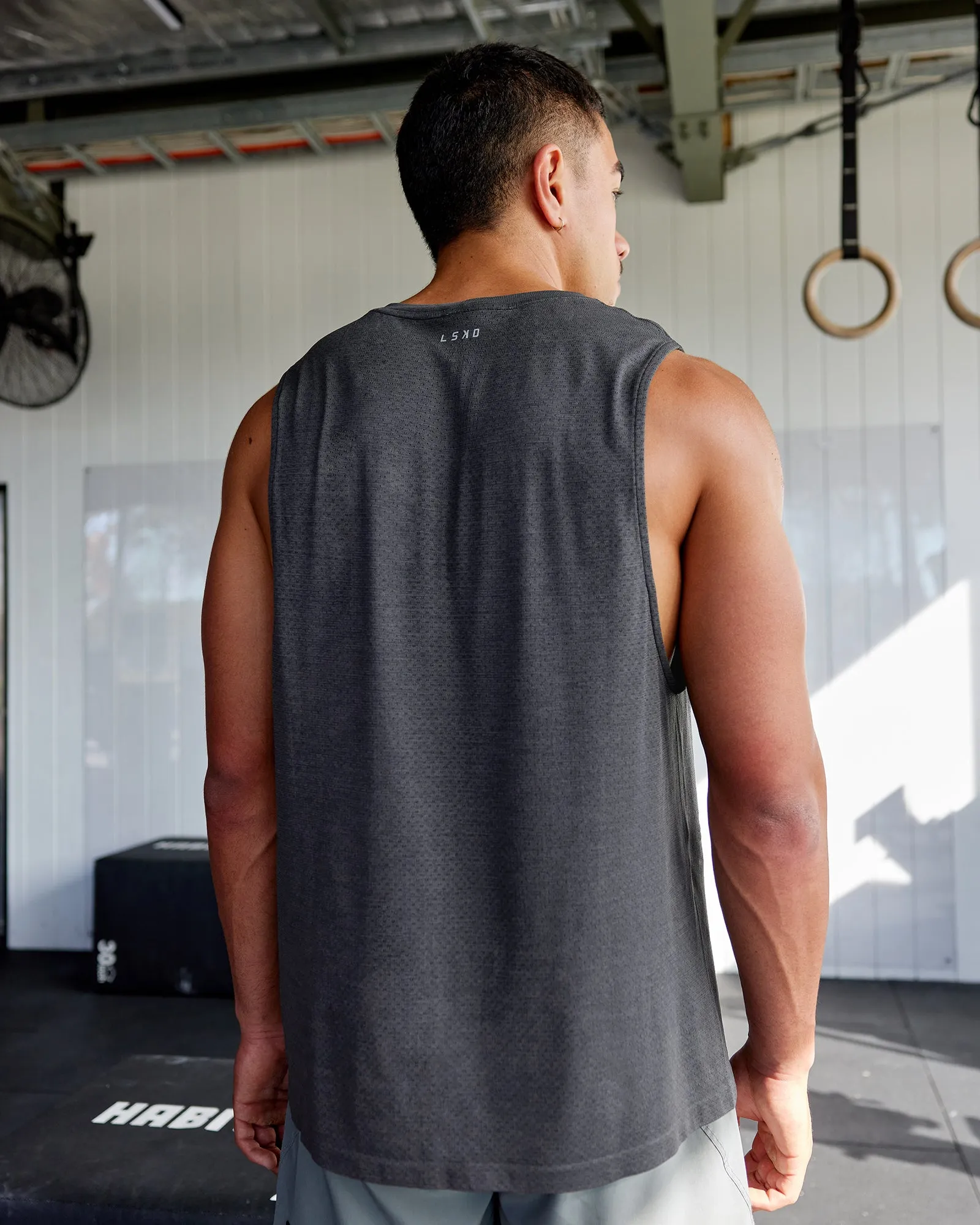 AeroFLX+ Seamless Muscle Tank - Pirate Black Marl sold by LSKD product image thumbnail 2