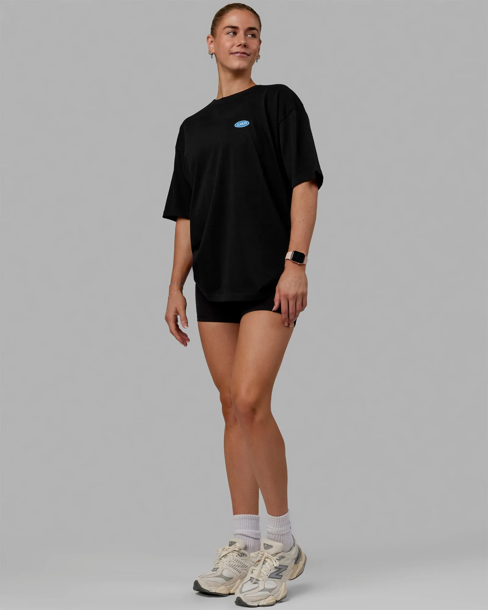 Unisex Patch Heavyweight Tee Oversize - Black sold by LSKD product image thumbnail 4