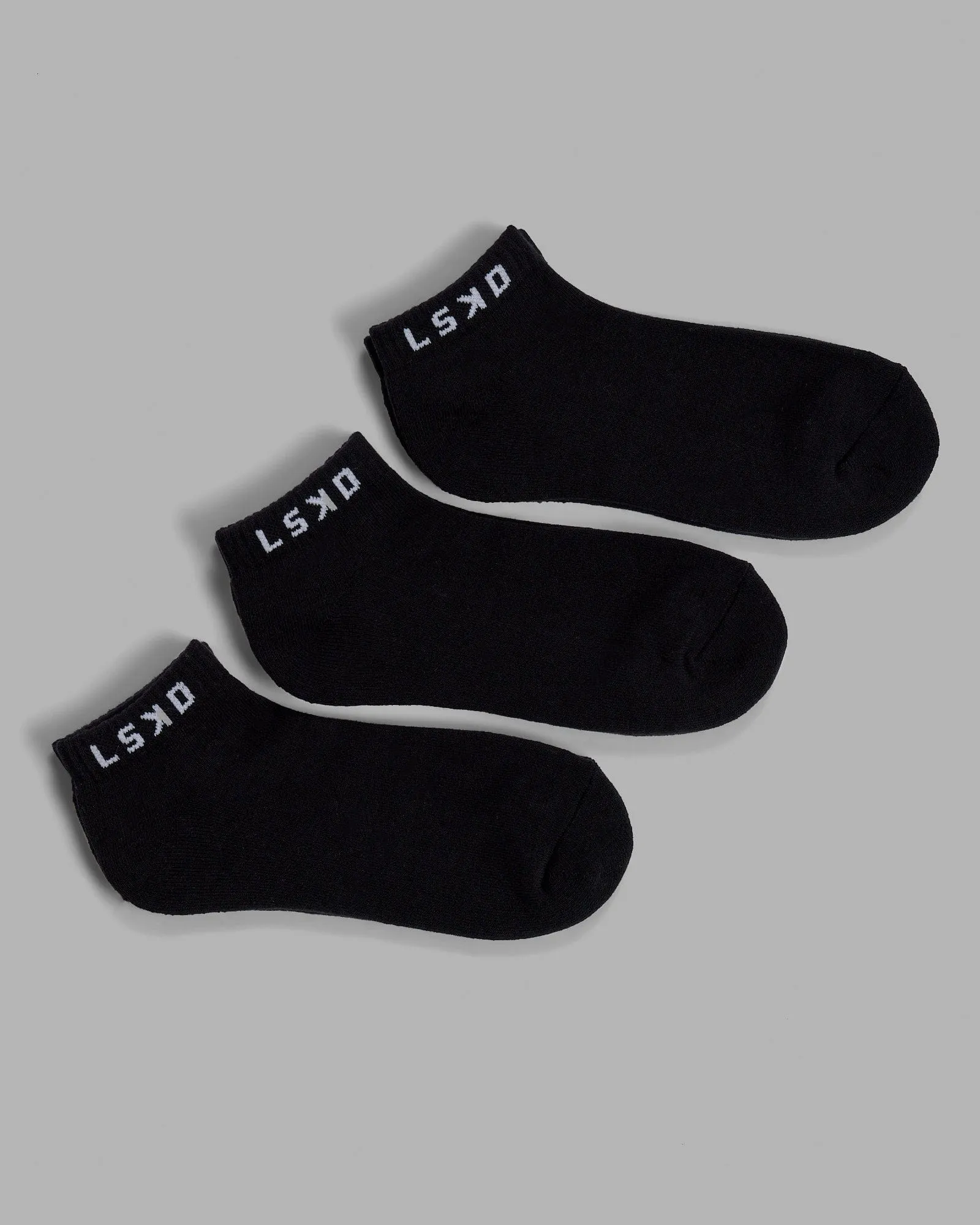 Daily Ankle Socks 3 Pack - Black sold by LSKD product image thumbnail 5