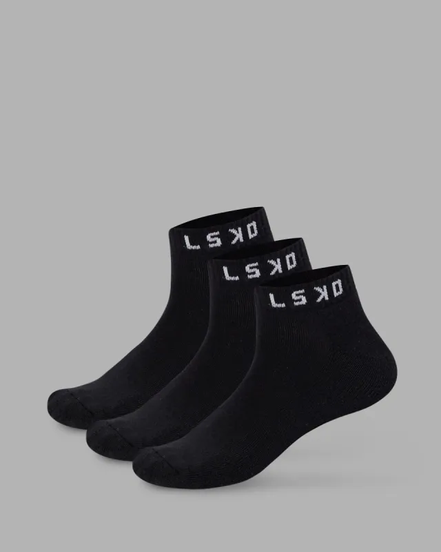 Daily Ankle Socks 3 Pack - Black sold by LSKD