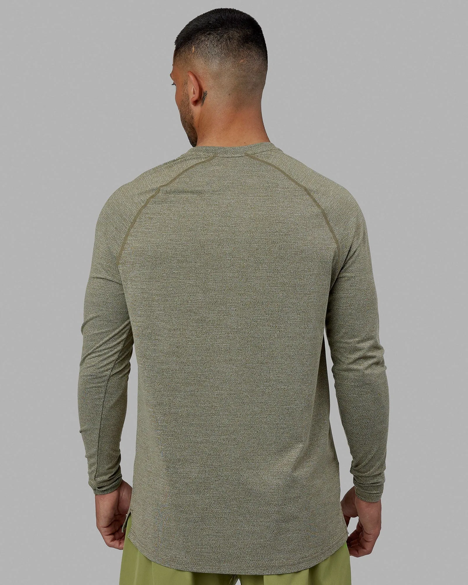 Perform VapourFLX LS Tee - Olive Marl sold by LSKD product image thumbnail 4