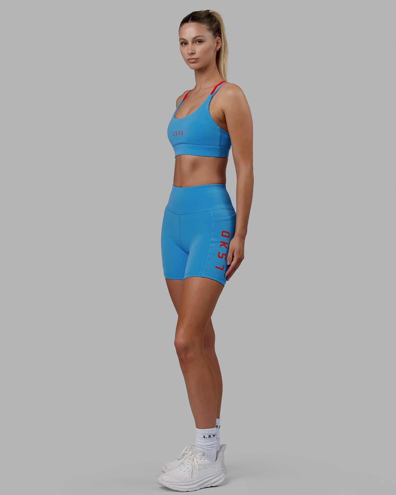 Rep Mid Short Tights - Azure Blue-Infrared sold by LSKD product image thumbnail 3