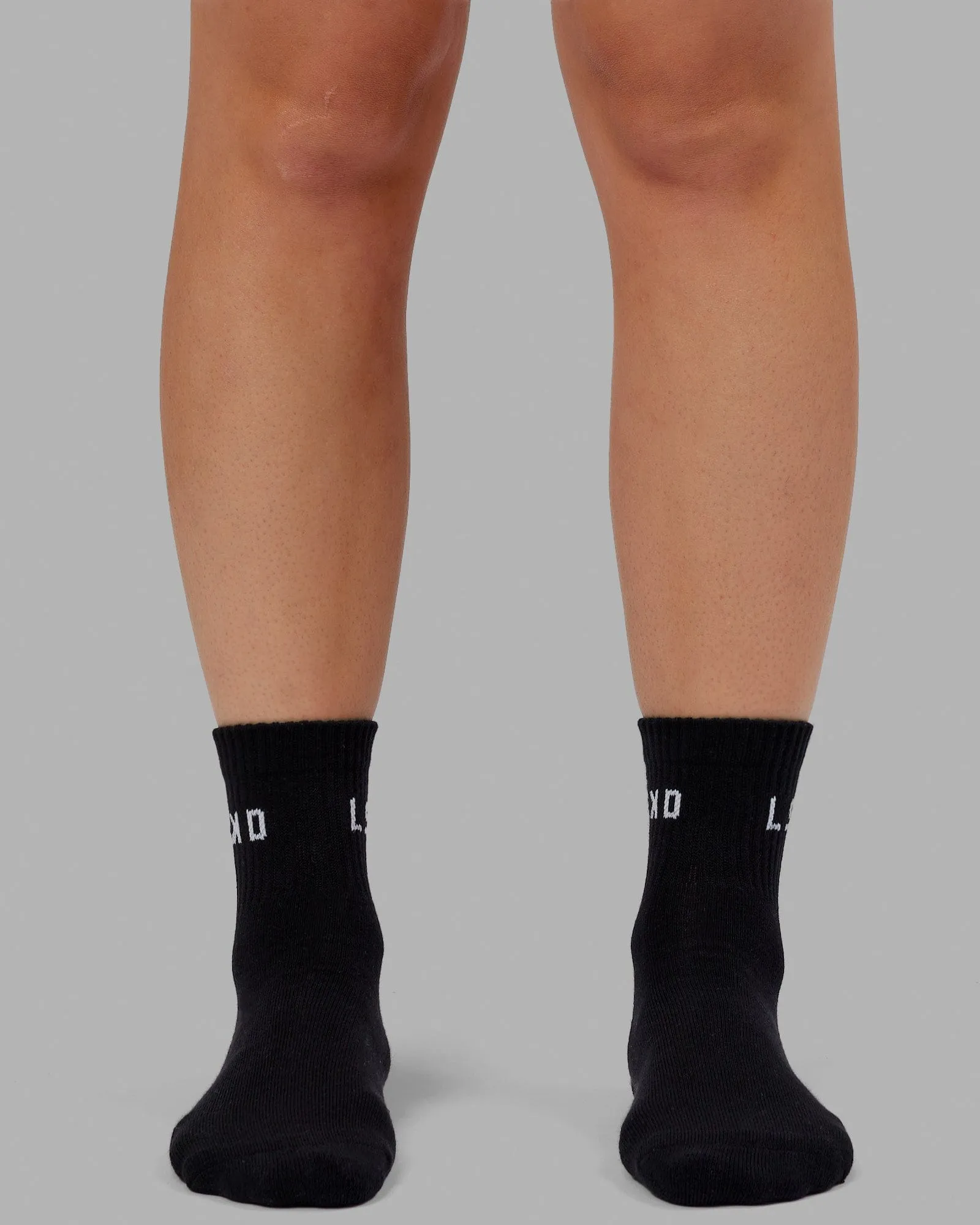 Daily Quarter Sock 3 Pack - Black-White sold by LSKD product image thumbnail 2