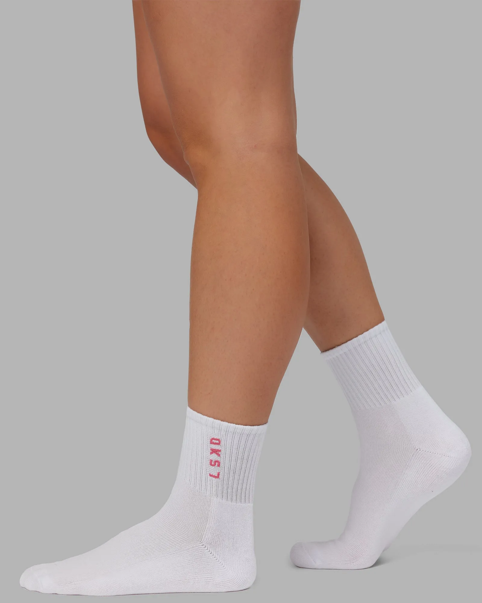 Signal Quarter Socks 3 Pack - Bubblegum-White-Murex Shell sold by LSKD product image thumbnail 4