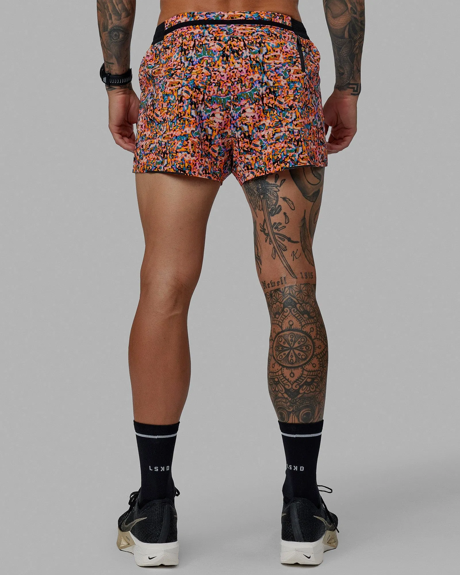 Race Day 3" Lined Running Shorts - Energy Orange sold by LSKD product image thumbnail 3