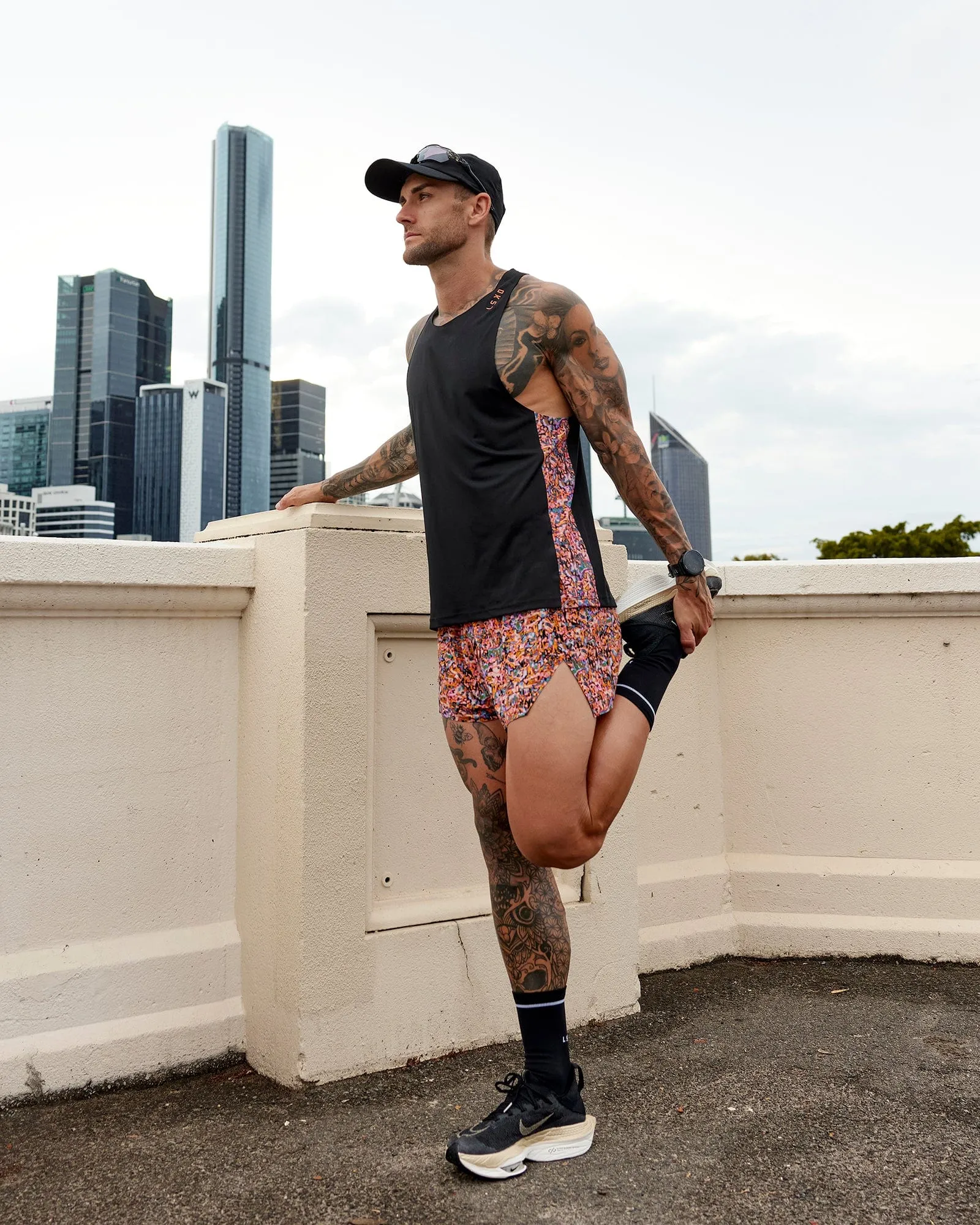 Race Day 3" Lined Running Shorts - Energy Orange sold by LSKD product image thumbnail 4