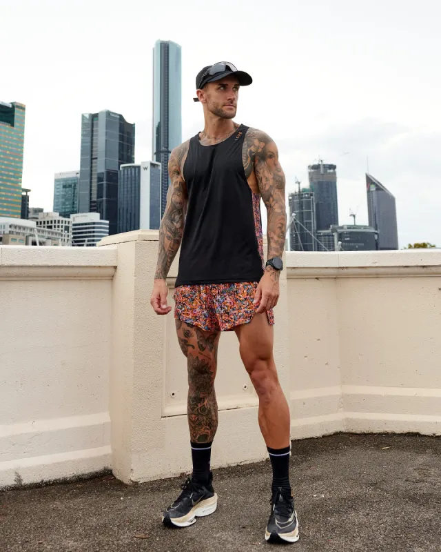 Race Day 3" Lined Running Shorts - Energy Orange made by LSKD