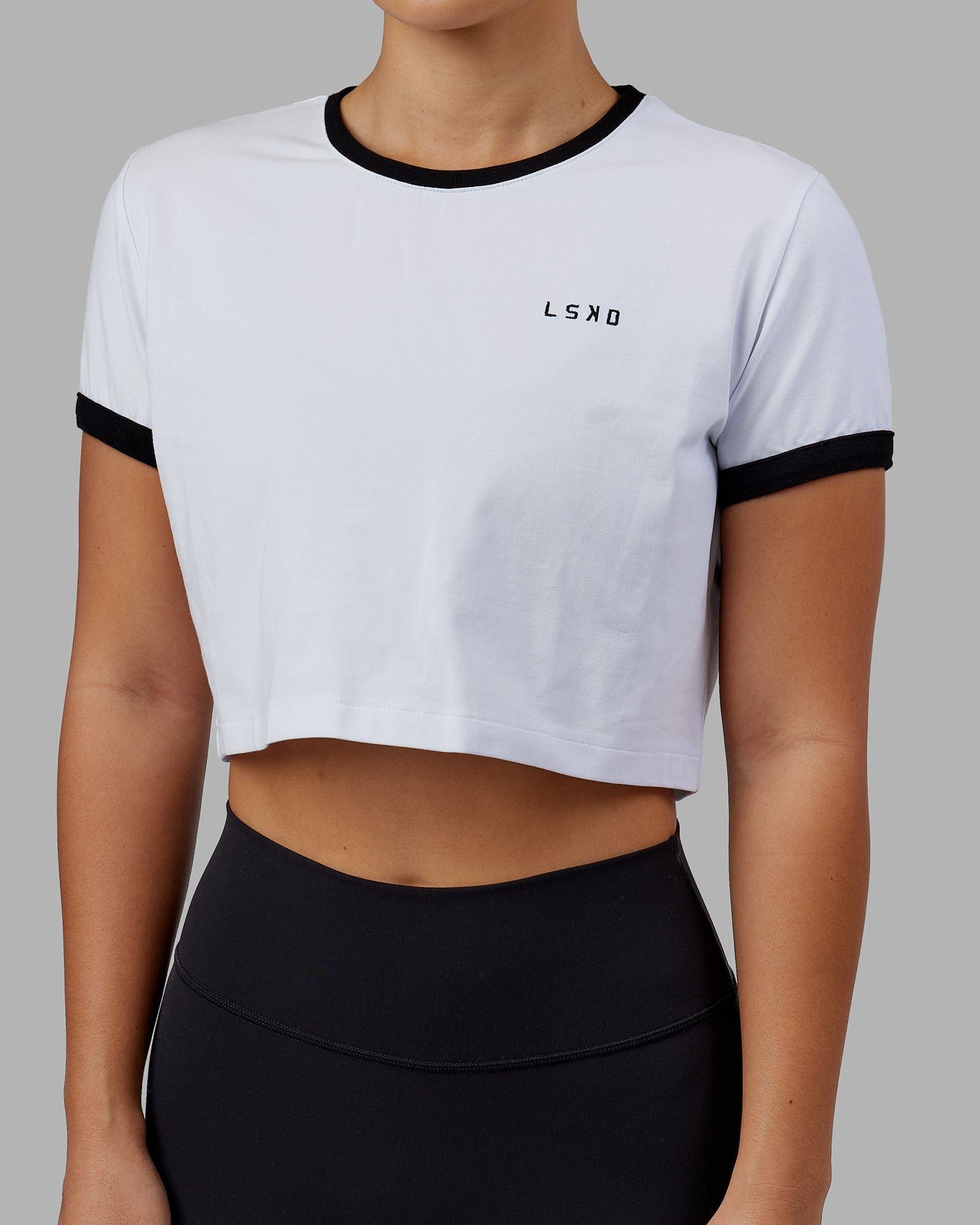 Excel Ringer Tee - White-Black sold by LSKD product image thumbnail 5