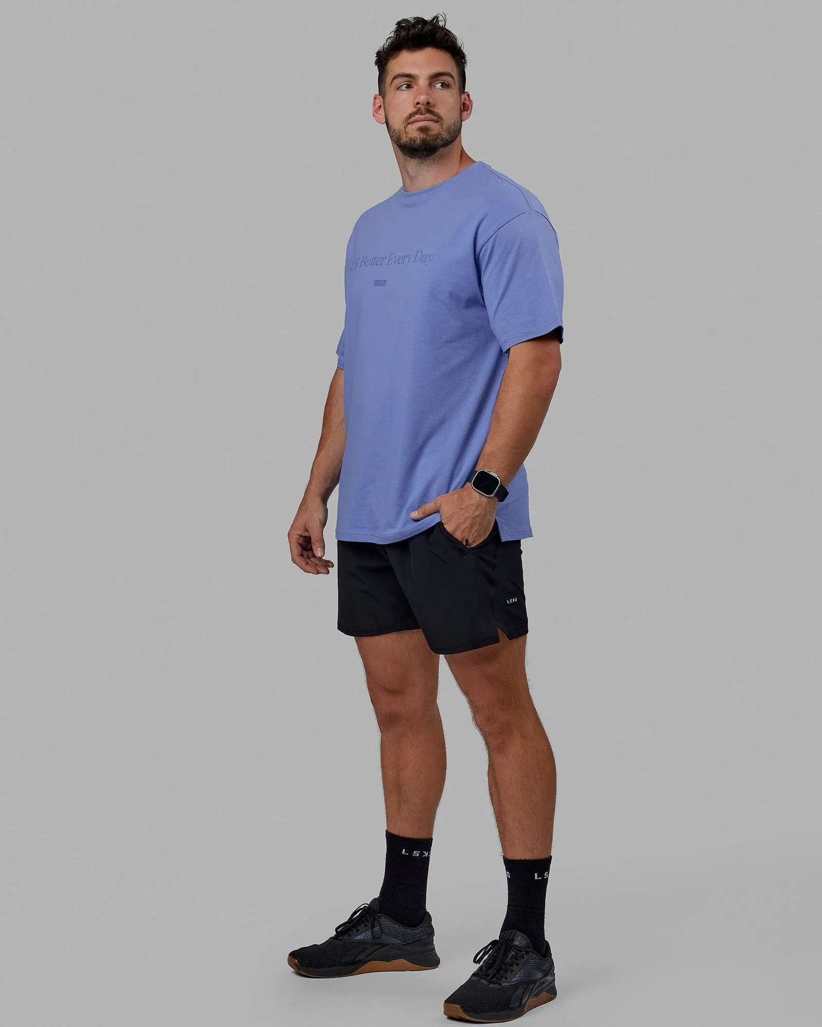 Unisex 1% Better FLXCotton Tee Oversize - Cornflower Blue sold by LSKD product image thumbnail 4