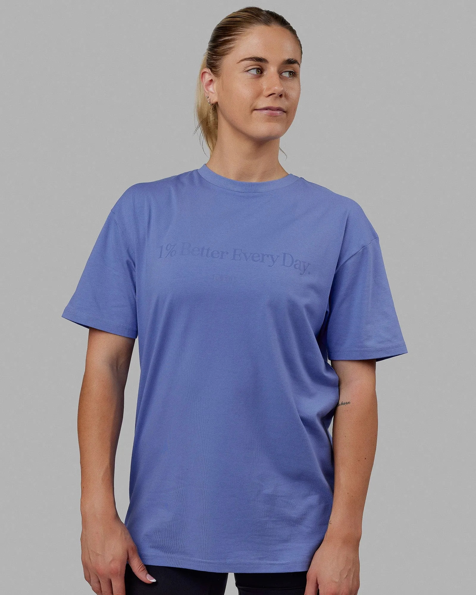 Unisex 1% Better FLXCotton Tee Oversize - Cornflower Blue sold by LSKD product image thumbnail 3