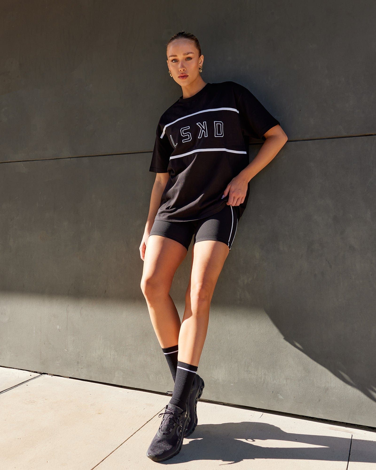 Unisex Aligned Heavyweight Tee Oversize - Black sold by LSKD product image thumbnail 2