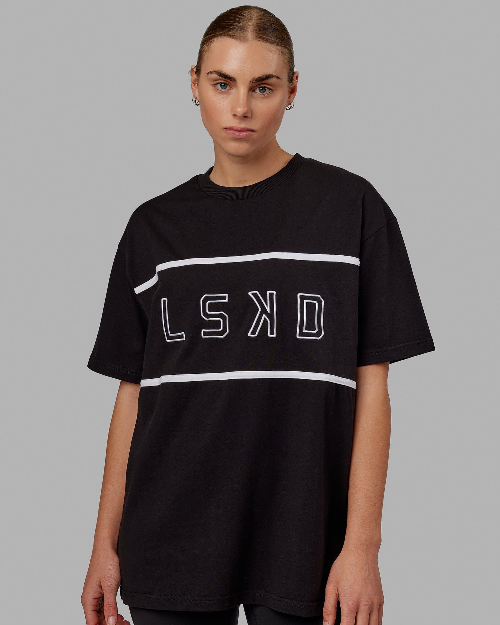 Unisex Aligned Heavyweight Tee Oversize - Black sold by LSKD product image thumbnail 5