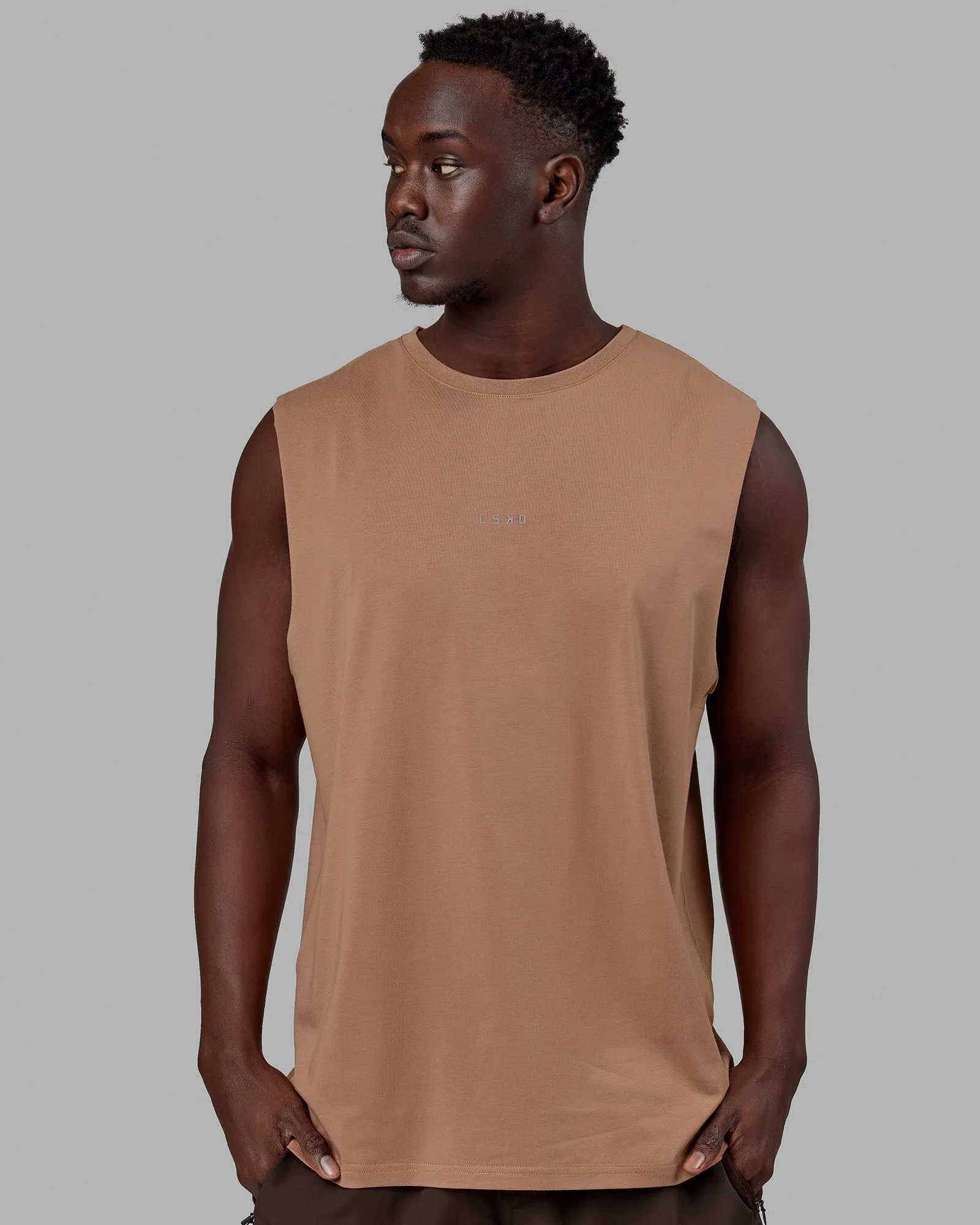 Base FLXCotton Tank - Raw Umber sold by LSKD product image thumbnail 2