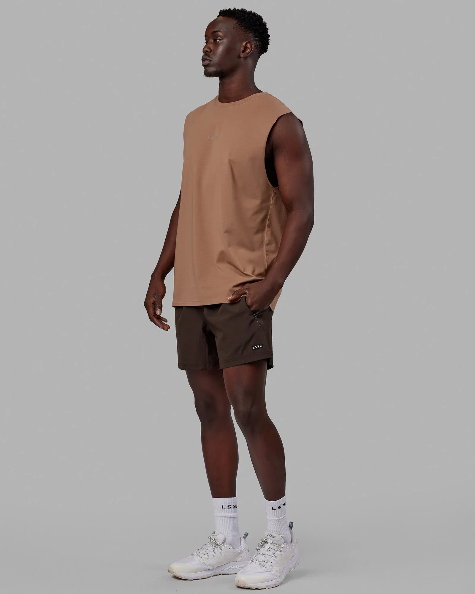 Base FLXCotton Tank - Raw Umber sold by LSKD product image thumbnail 5