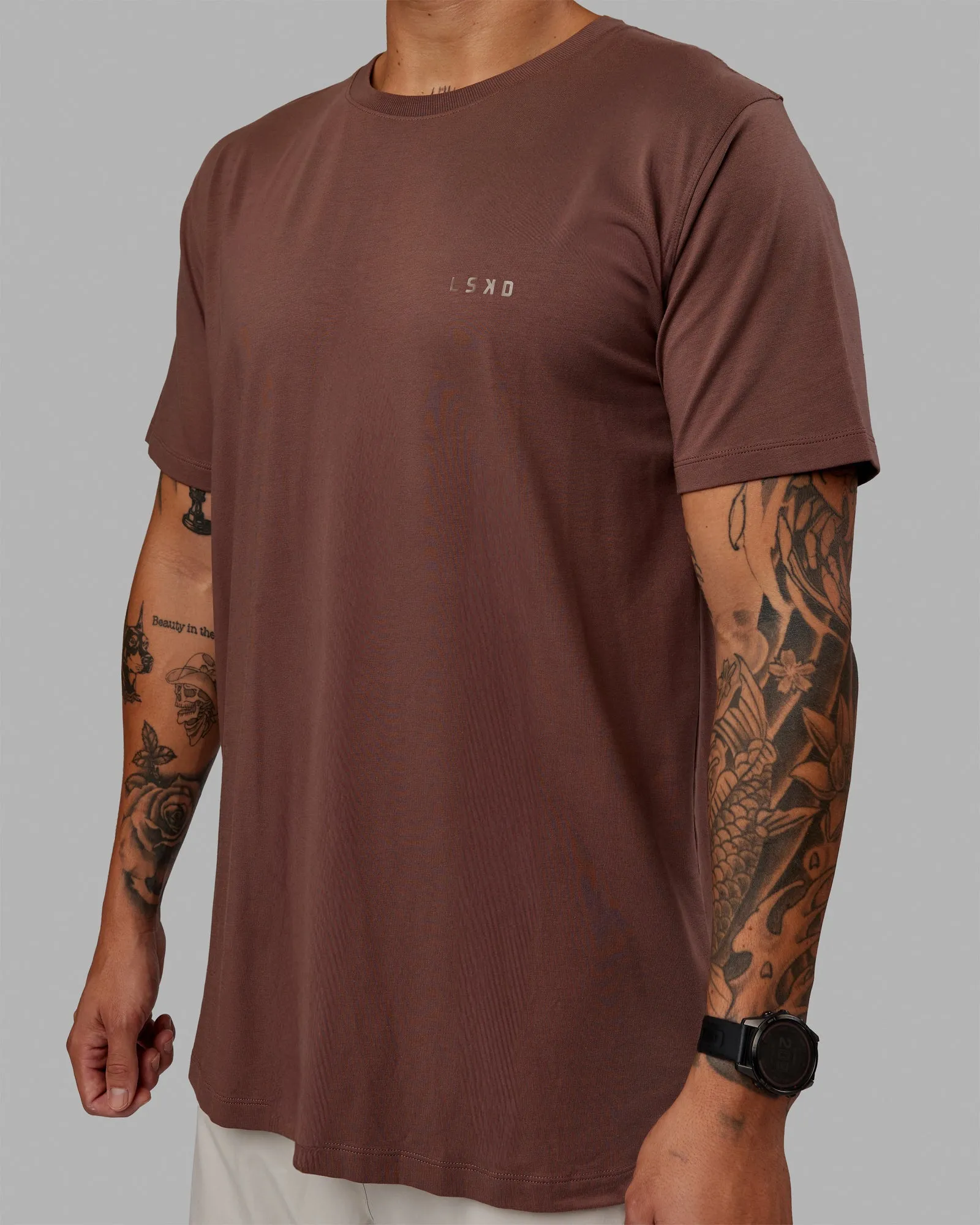 Deluxe PimaFLX Tee - Peppercorn sold by LSKD product image thumbnail 4