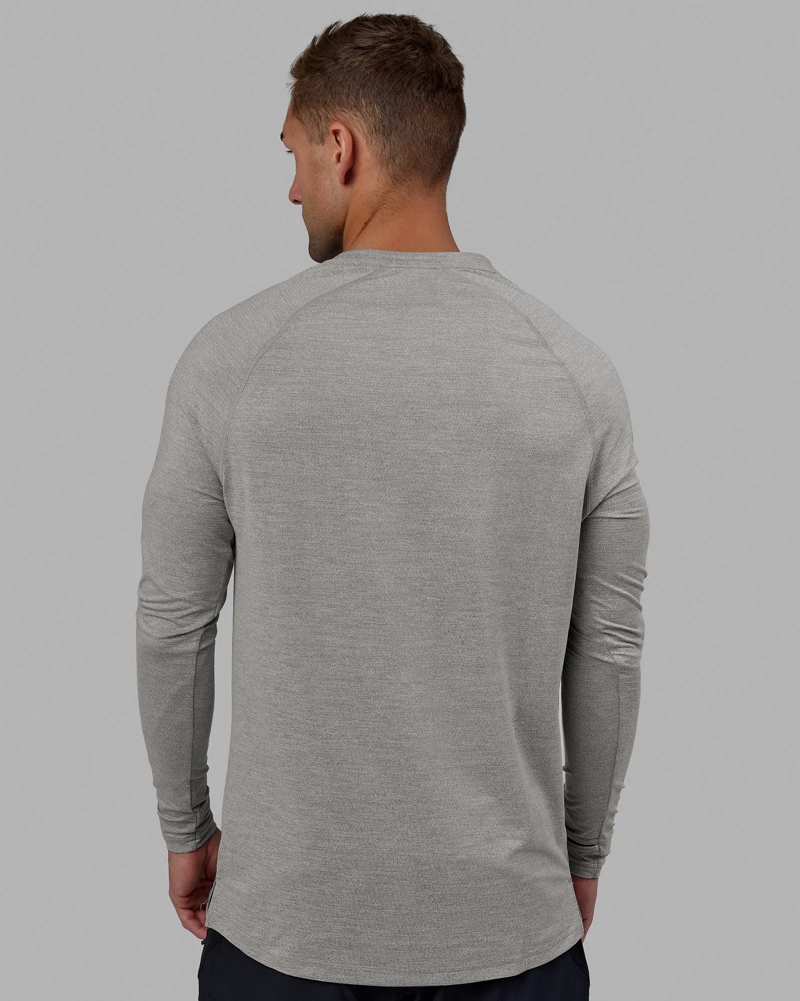 Perform VapourFLX LS Tee - Lt Grey Marl sold by LSKD product image thumbnail 4