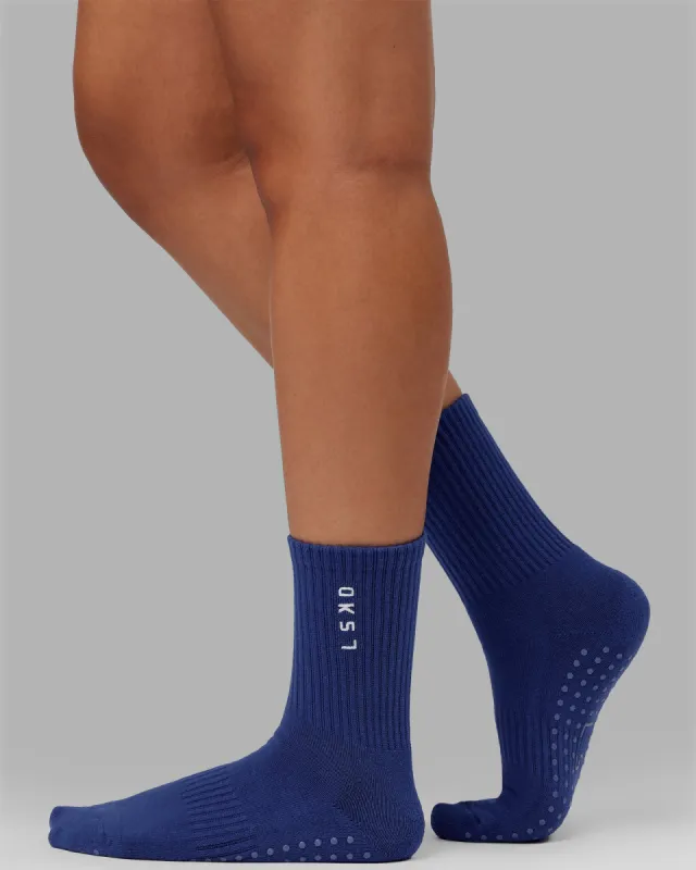 Signal Crew Grip Socks - Galactic Cobalt-White sold by LSKD