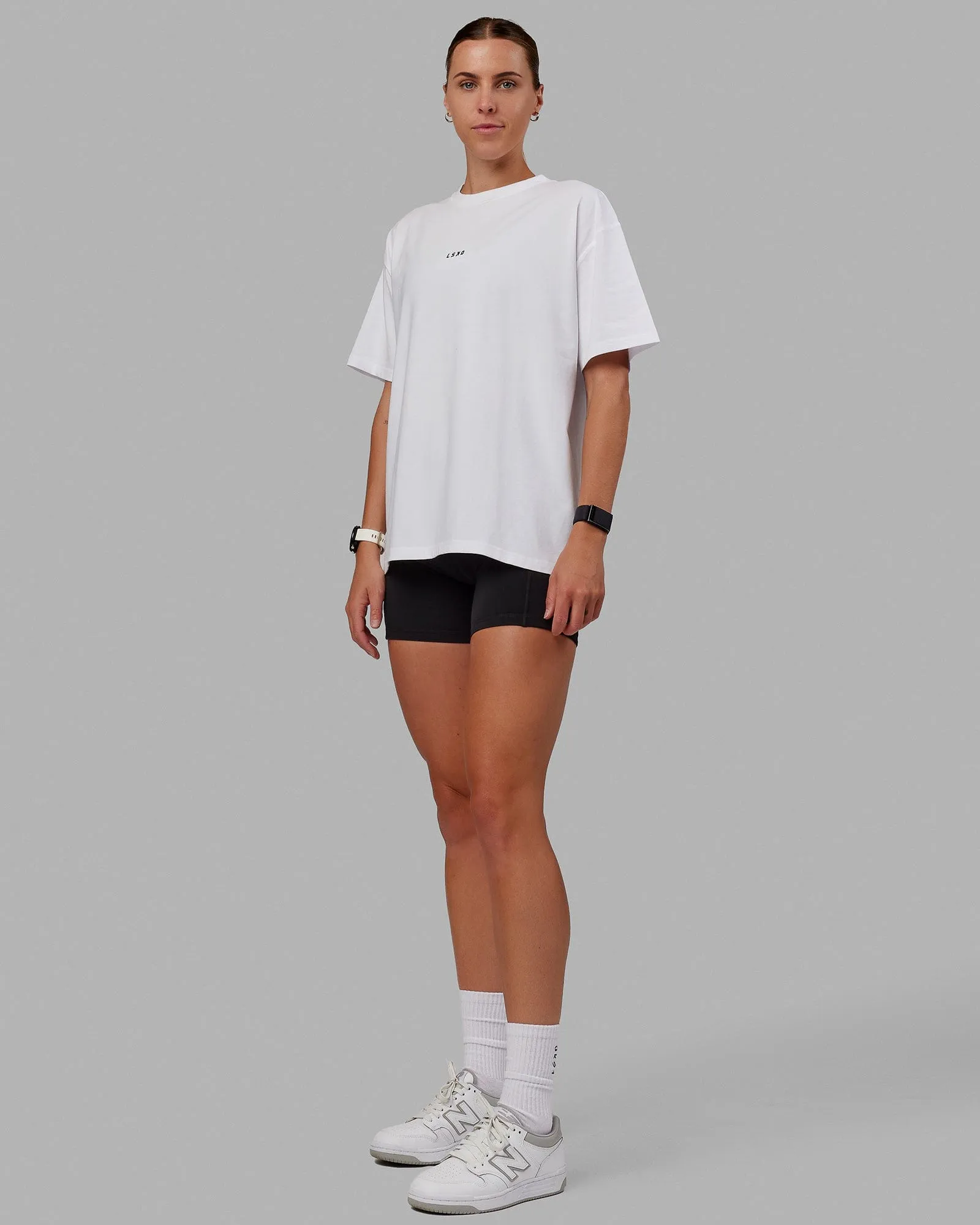 Go-To FLXCotton Oversized Tee - White-Black sold by LSKD product image thumbnail 2