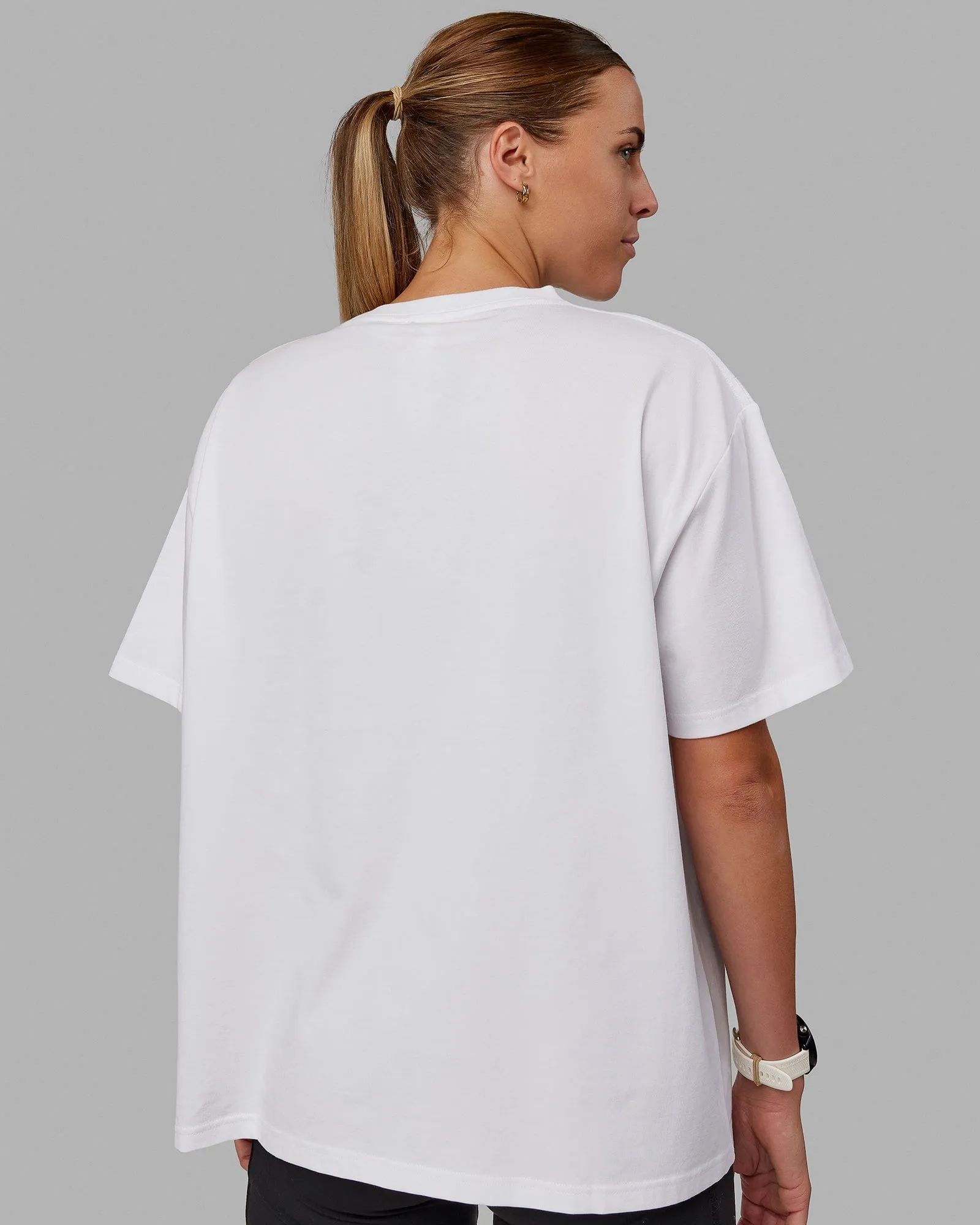 Go-To FLXCotton Oversized Tee - White-Black sold by LSKD product image thumbnail 3