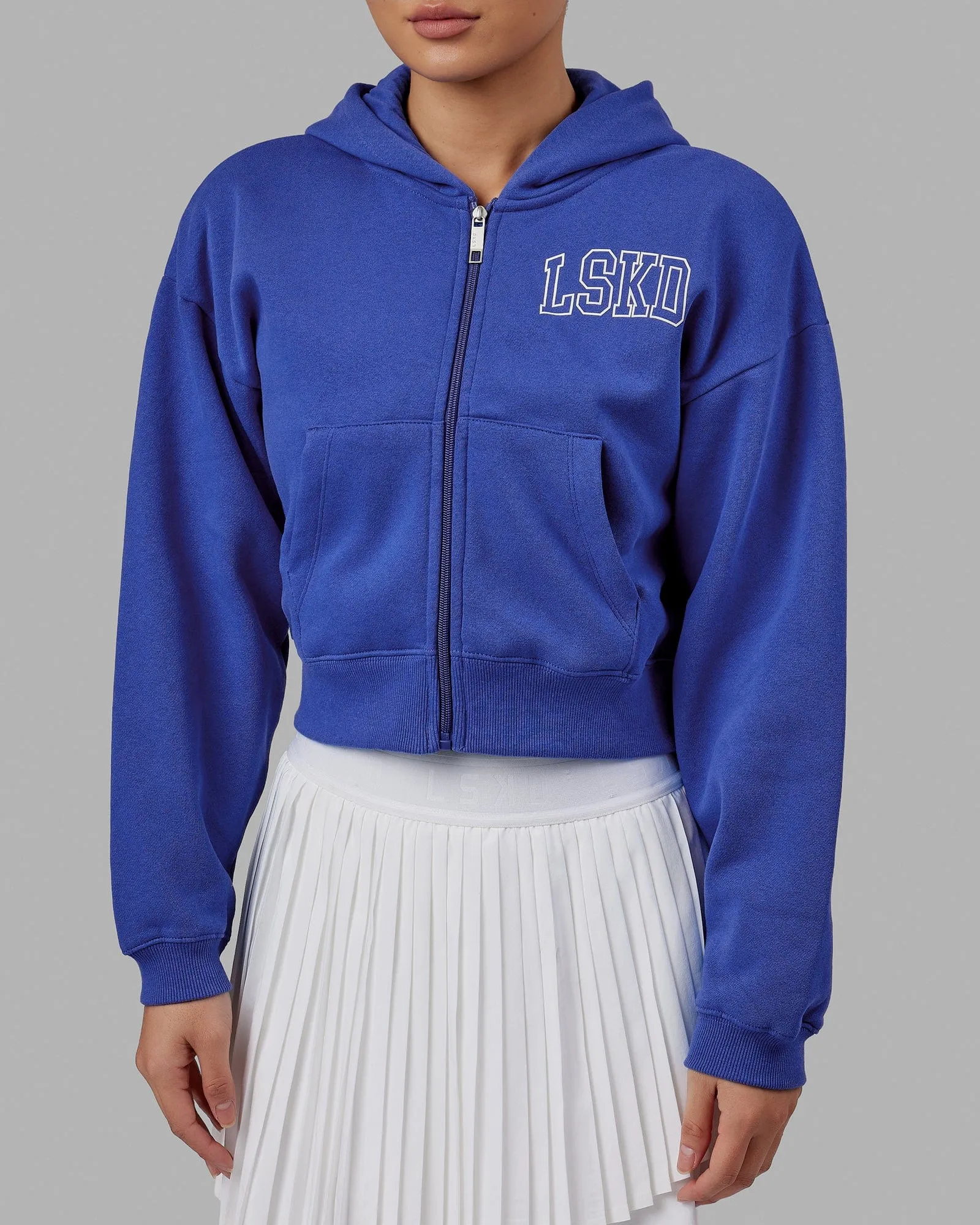 Guild Cropped Hoodie - Power Cobalt-White sold by LSKD product image thumbnail 5