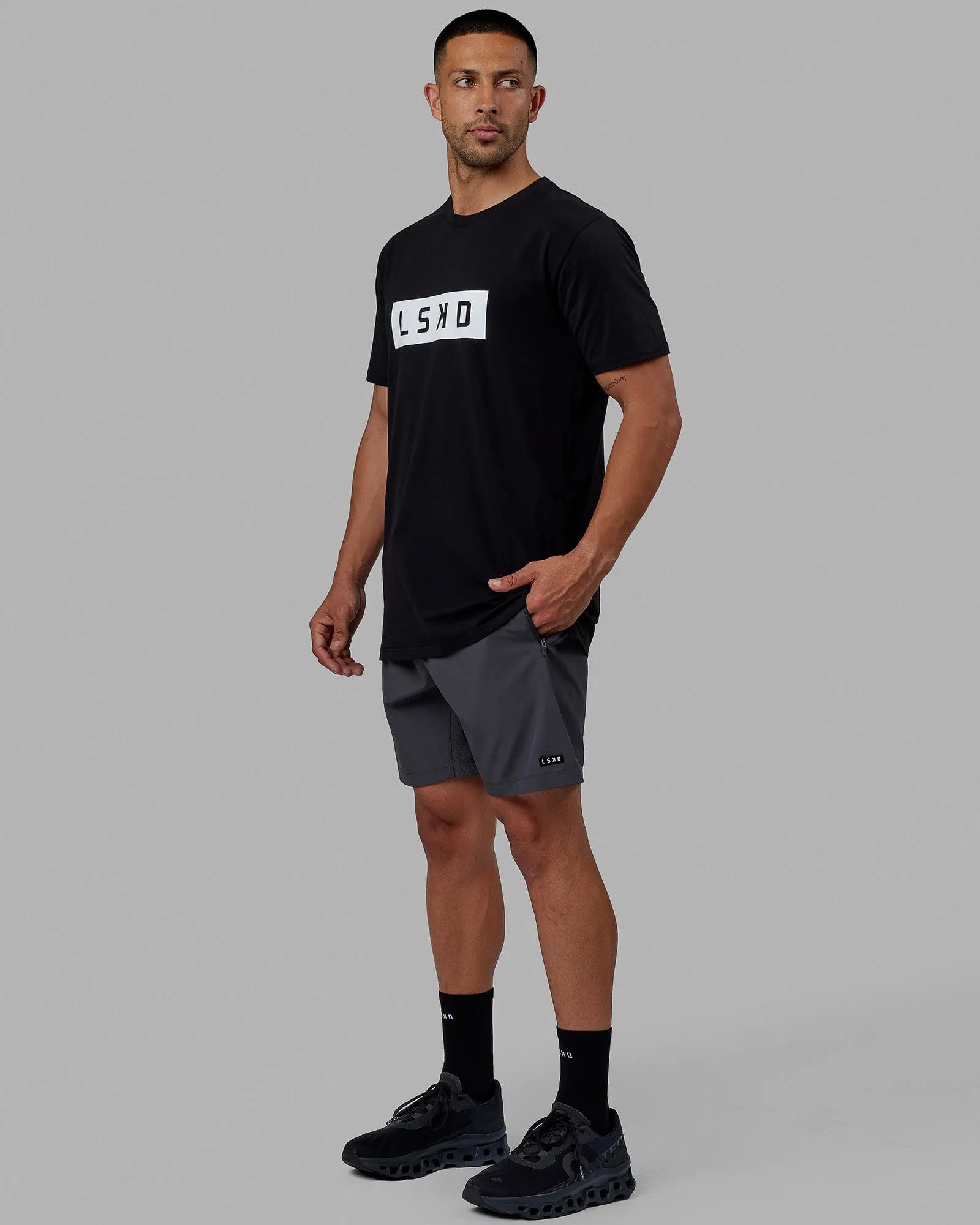 Rep 7" Performance Shorts - Asphalt sold by LSKD product image thumbnail 3
