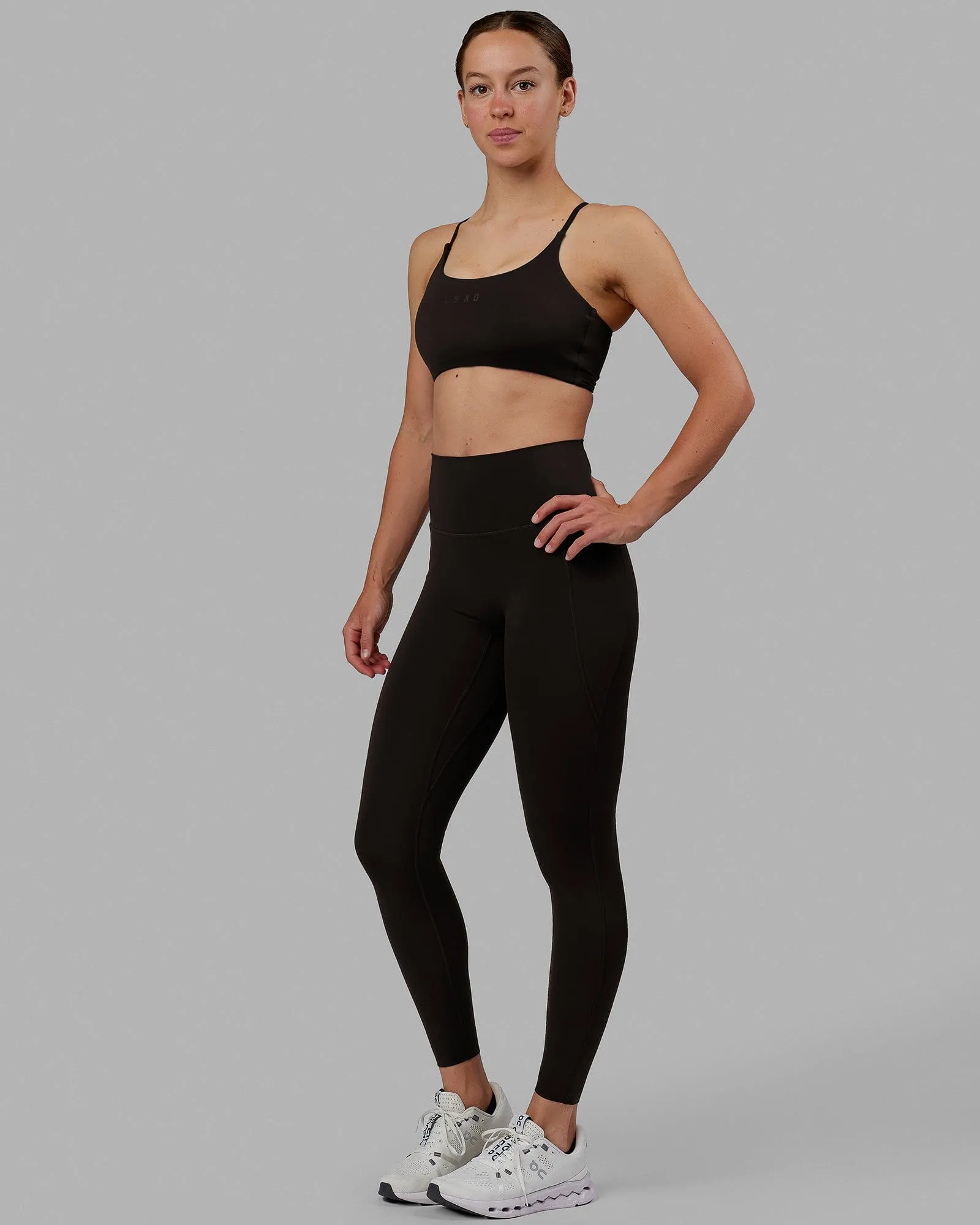 Elixir Full Length Tights With Pockets - Dark Walnut sold by LSKD product image thumbnail 5