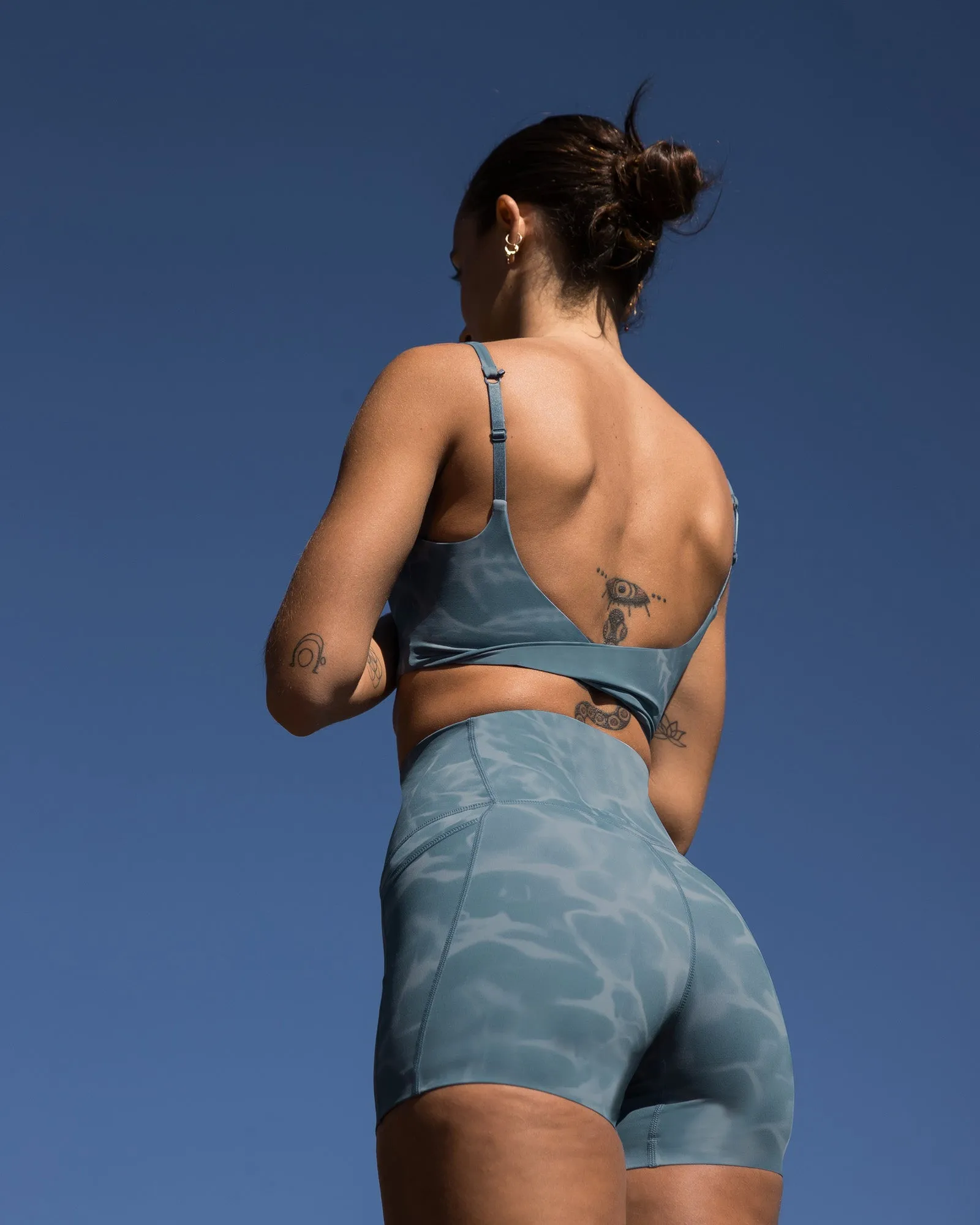 Twist Sports Bra - Tranquil-Elemental Blue sold by LSKD