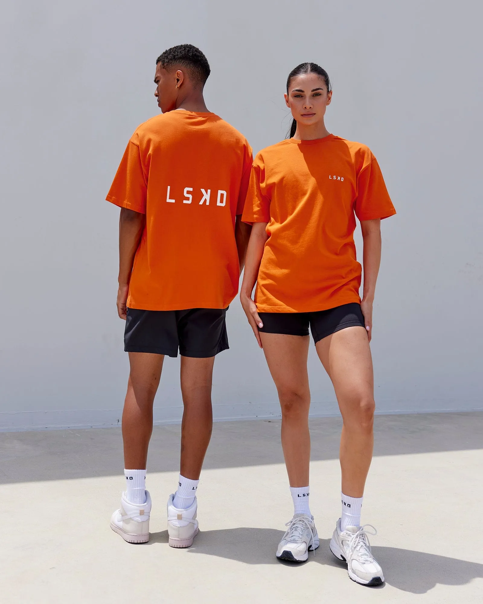 Unisex Endeavour Heavyweight Tee Oversize - Impact Orange sold by LSKD