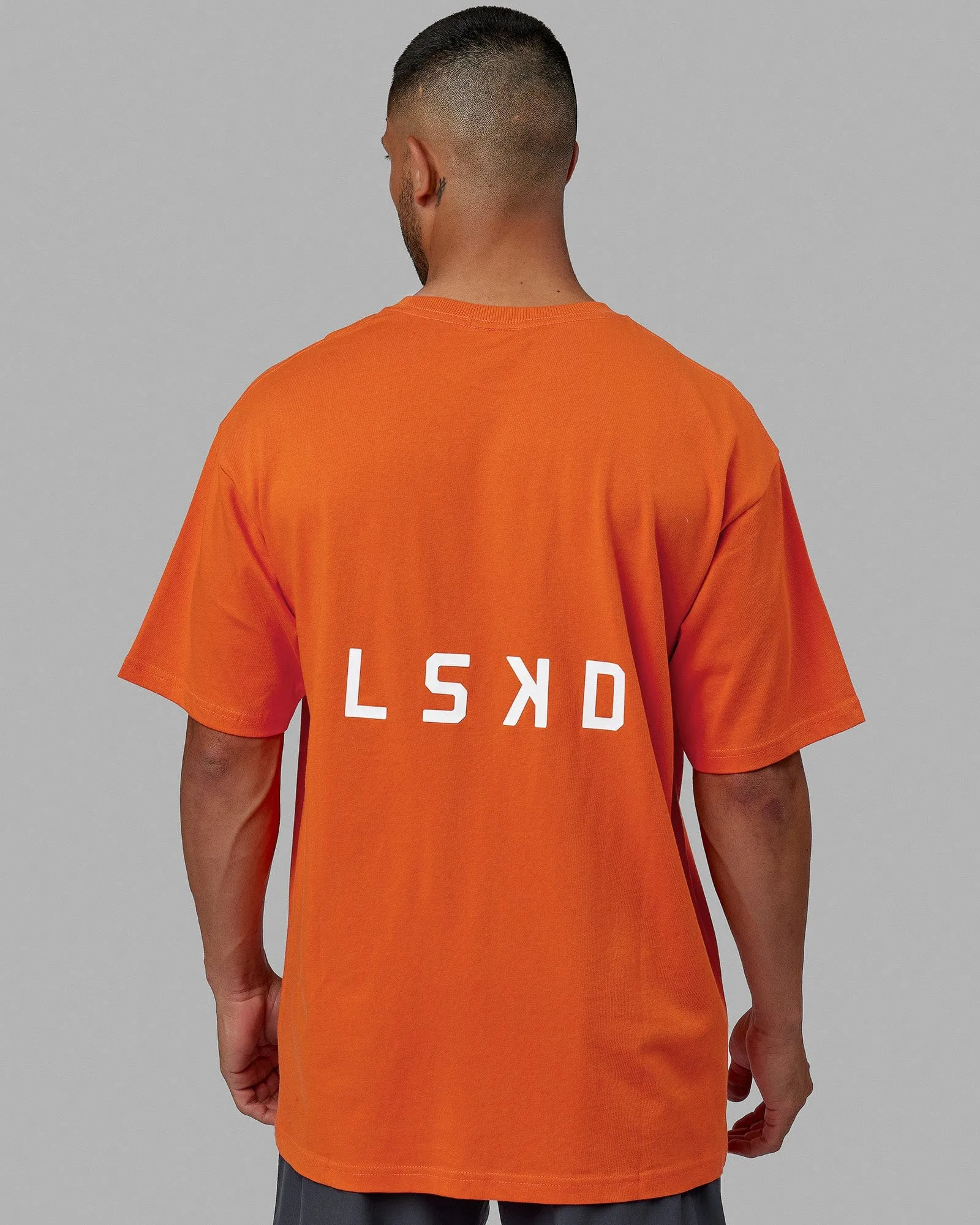 Unisex Endeavour Heavyweight Tee Oversize - Impact Orange sold by LSKD product image thumbnail 4