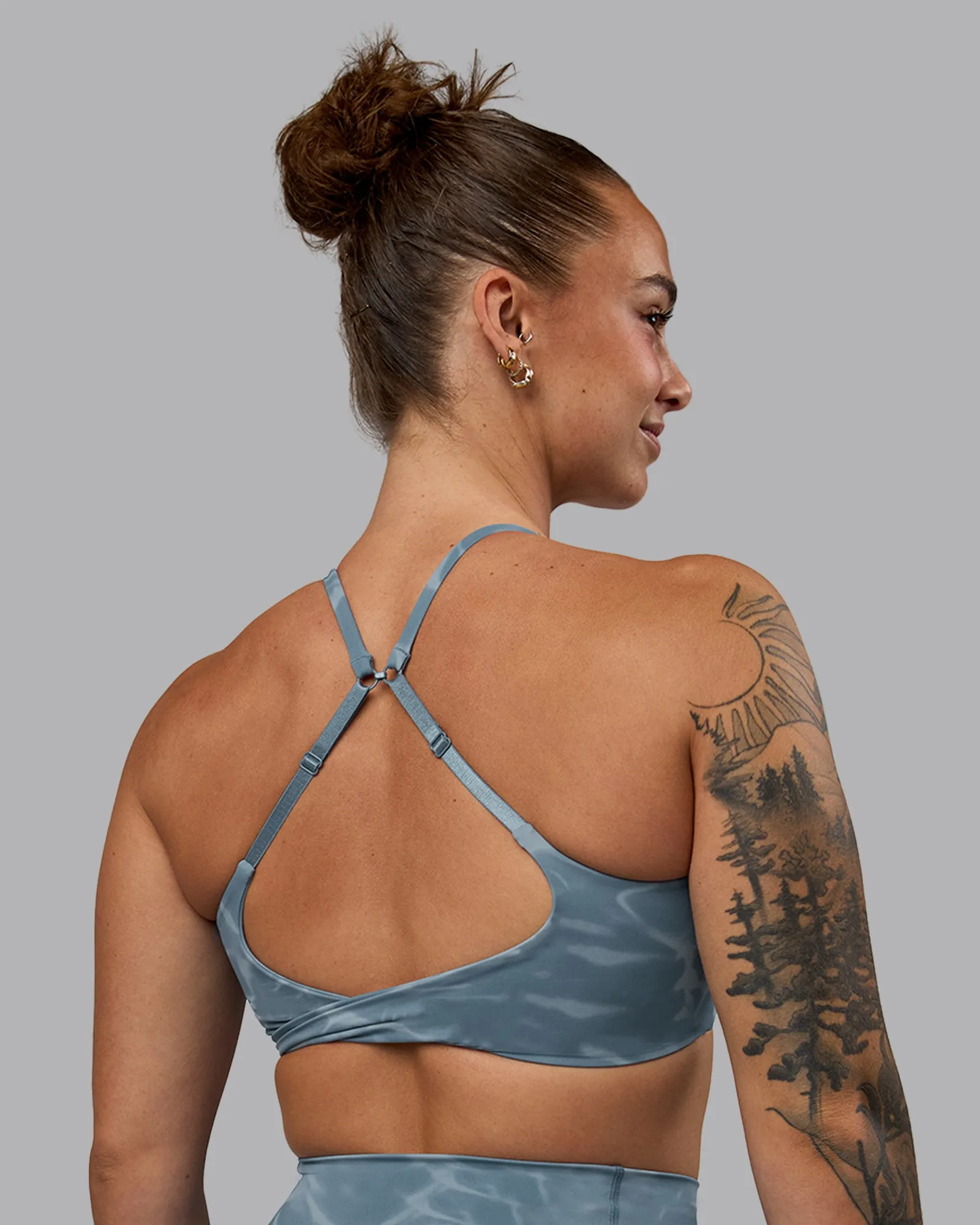 Twist Sports Bra - Tranquil-Elemental Blue sold by LSKD product image thumbnail 5