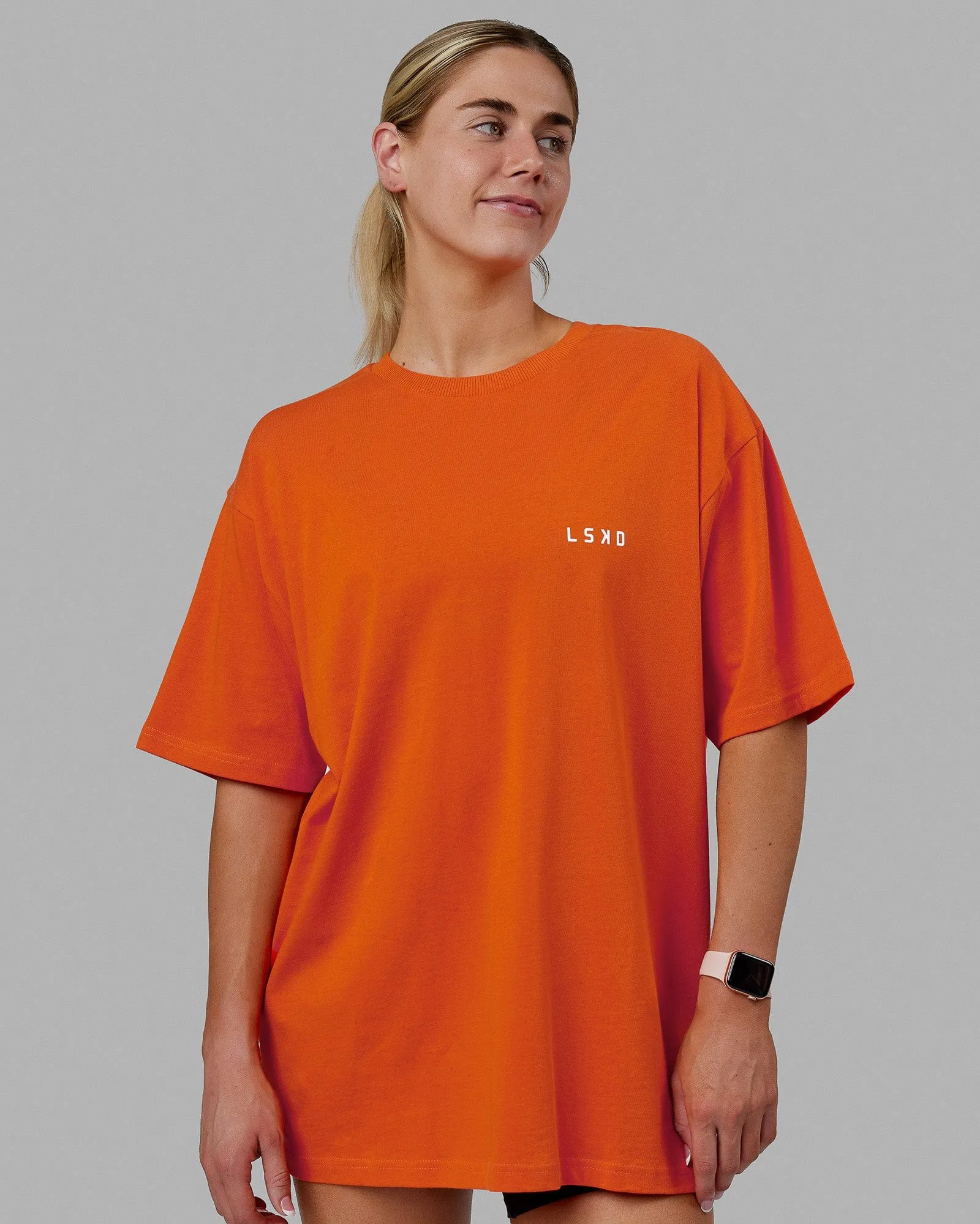 Unisex Endeavour Heavyweight Tee Oversize - Impact Orange sold by LSKD product image thumbnail 5