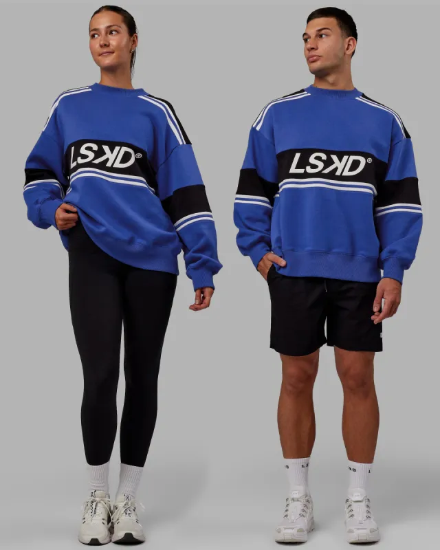 Unisex A-Team Sweater Oversize - Power Cobalt-Black sold by LSKD