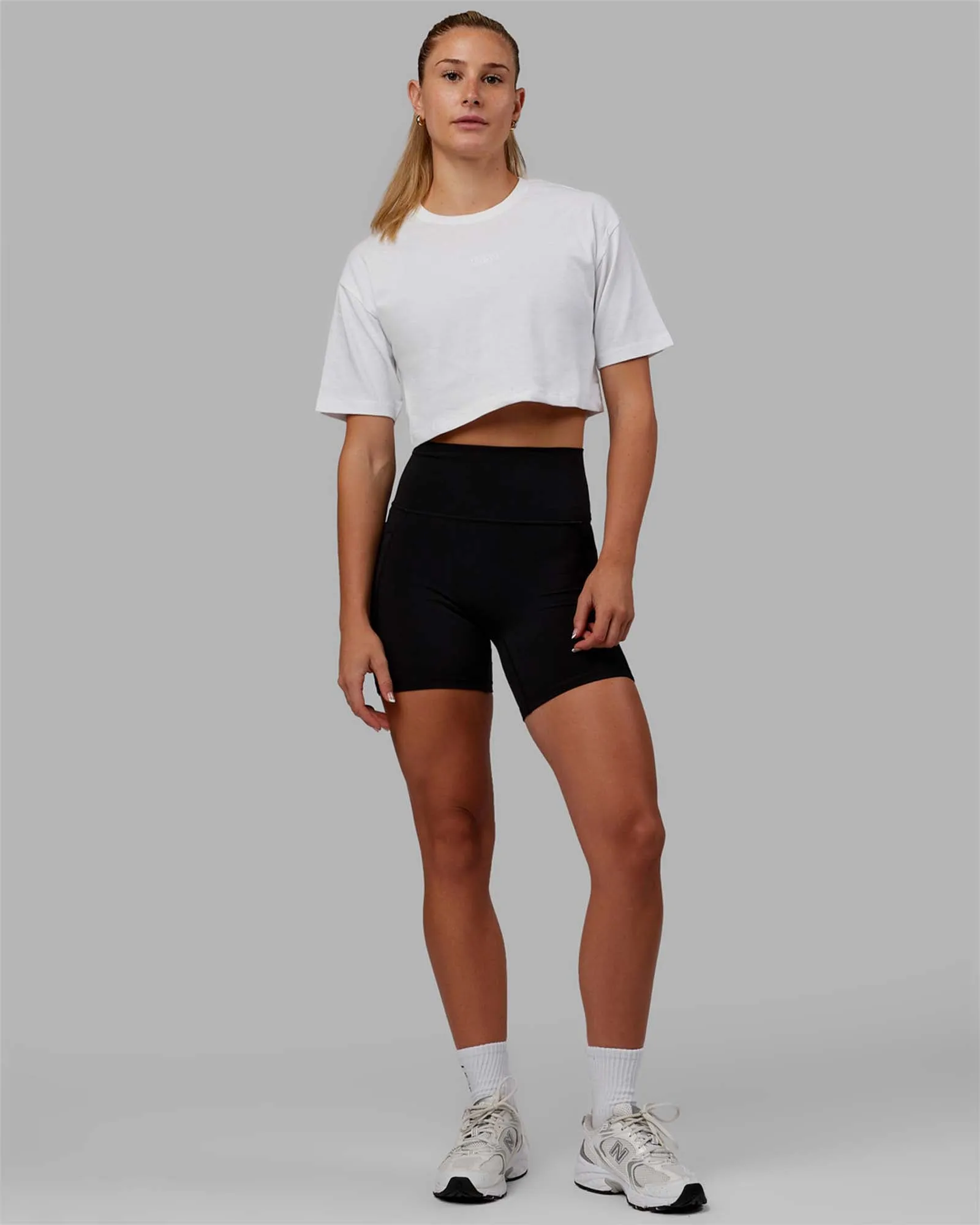 MVP Heavyweight Cropped Tee - White sold by LSKD product image thumbnail 5