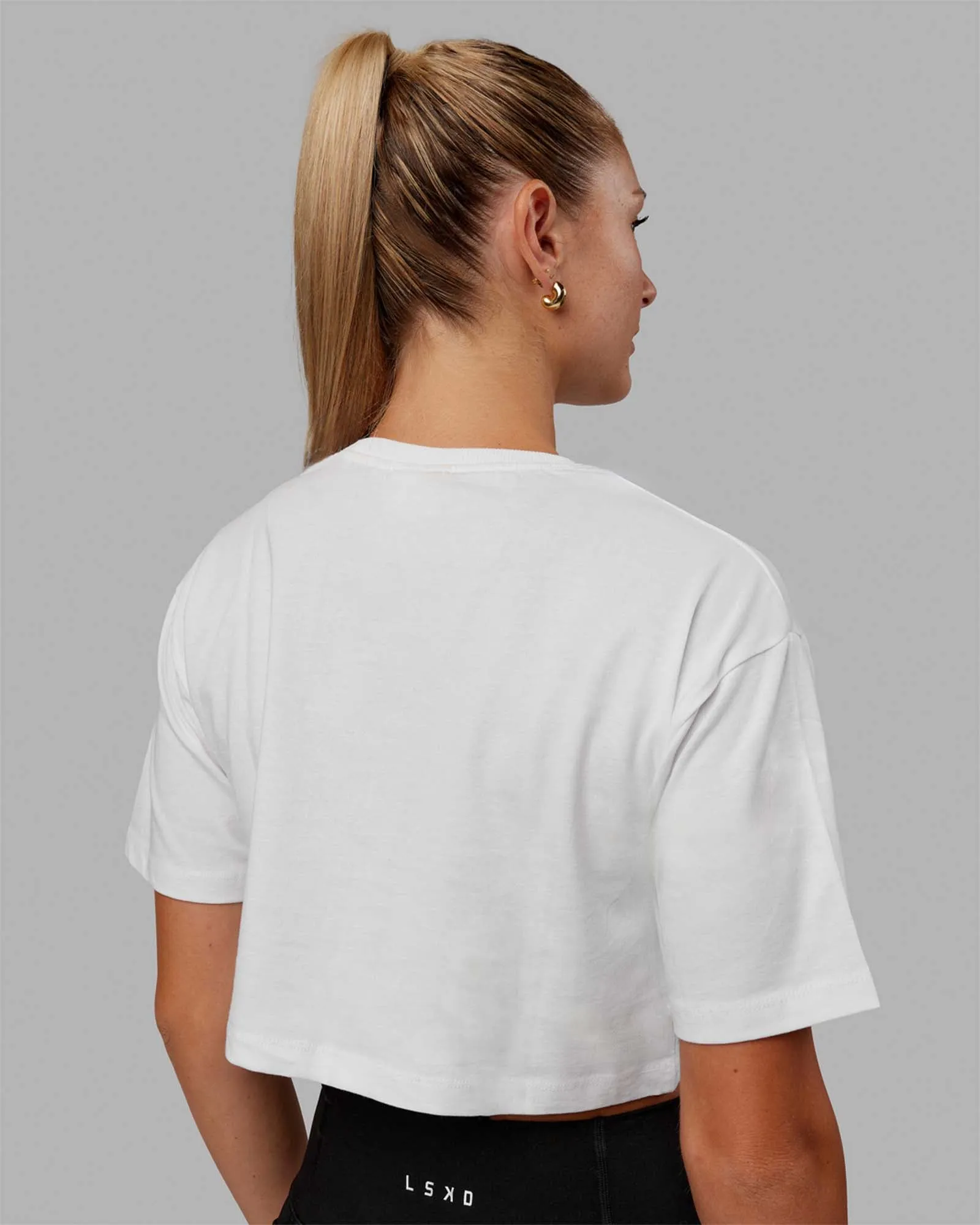 MVP Heavyweight Cropped Tee - White sold by LSKD product image thumbnail 4