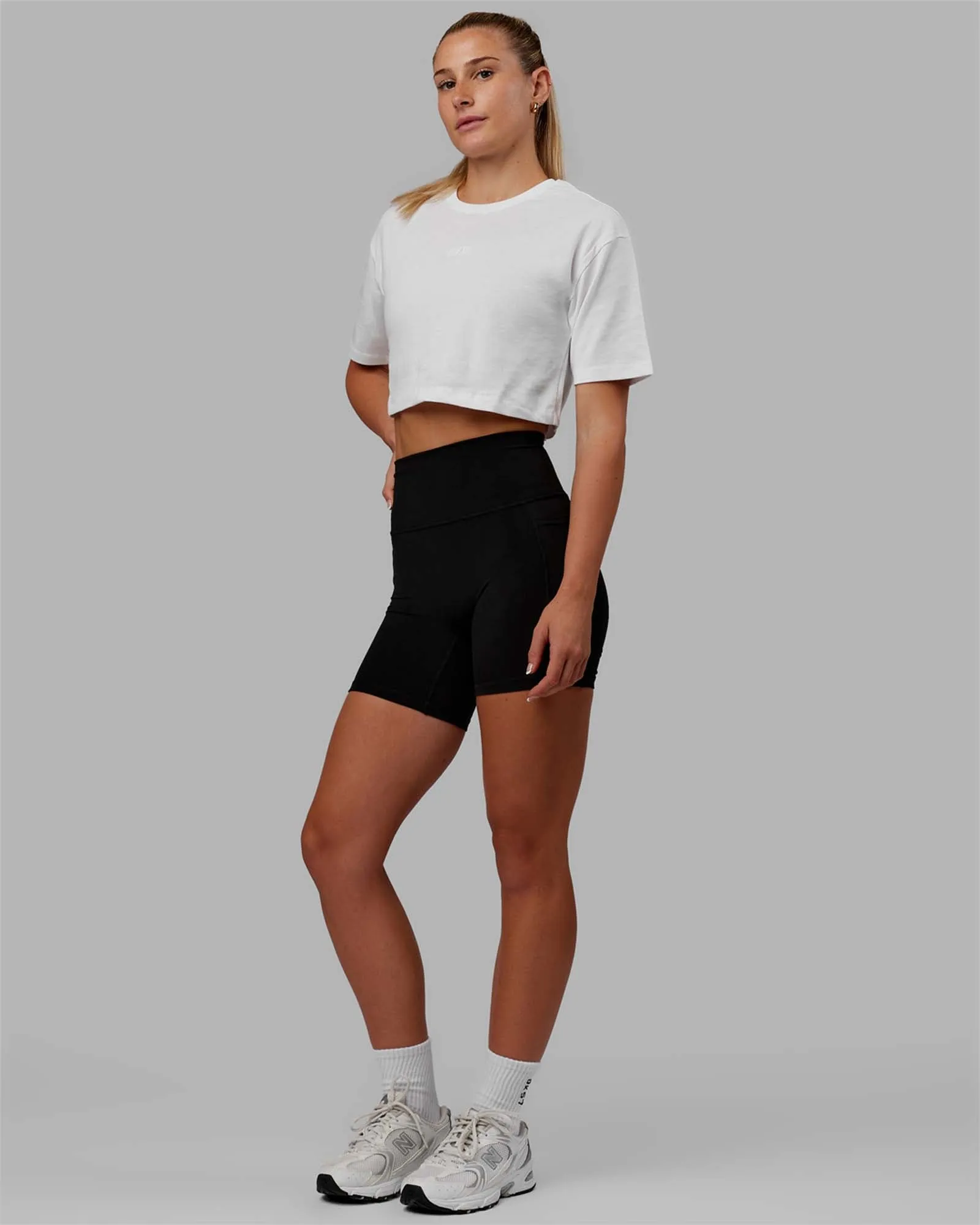MVP Heavyweight Cropped Tee - White sold by LSKD product image thumbnail 2