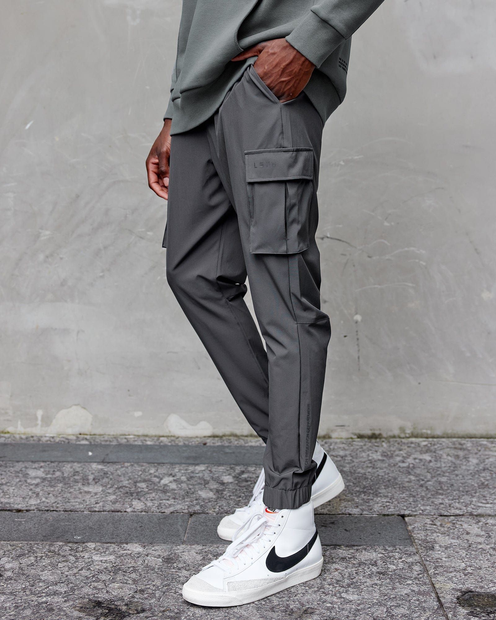 Energy Stretch Performance Cargo Joggers - Asphalt sold by LSKD