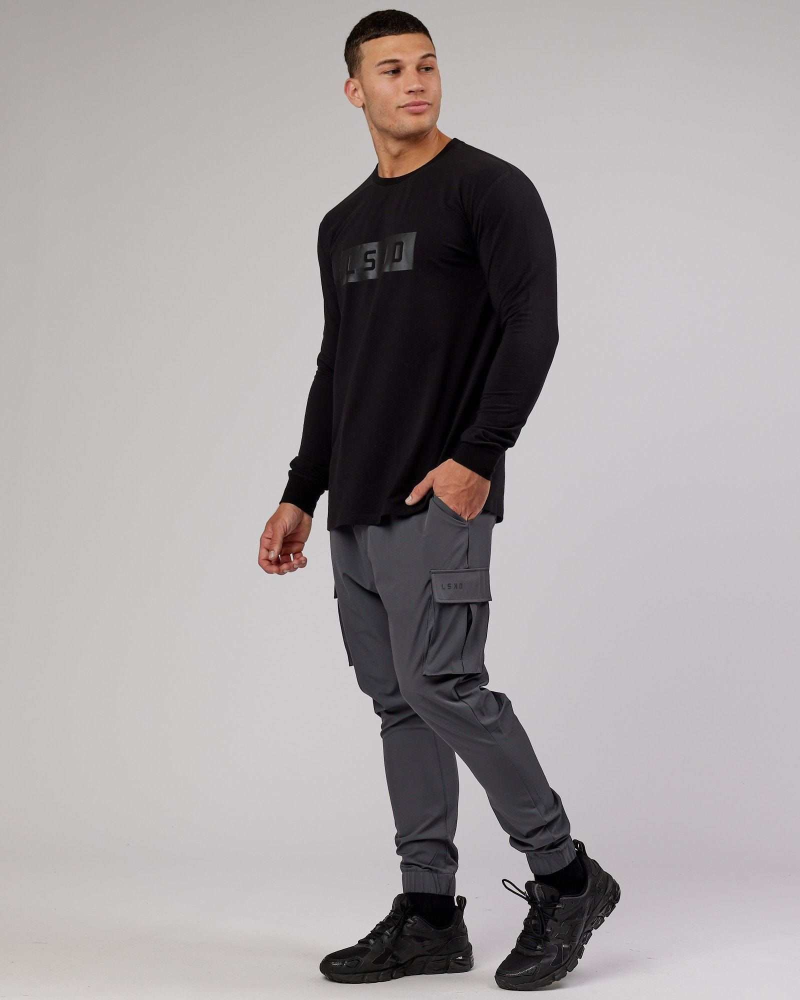 Energy Stretch Performance Cargo Joggers - Asphalt sold by LSKD product image thumbnail 2