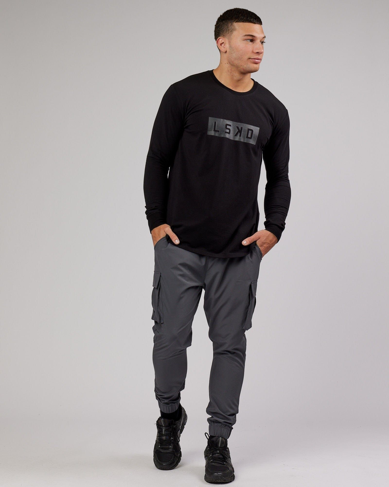 Energy Stretch Performance Cargo Joggers - Asphalt sold by LSKD product image thumbnail 3