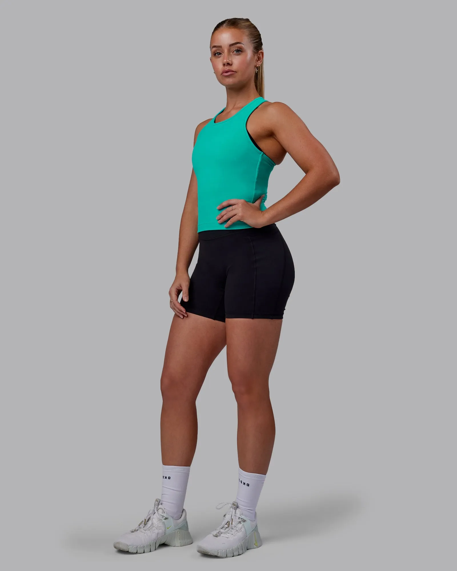 Flow Performance Tank With Shelf Bra - Atlantis sold by LSKD product image thumbnail 4