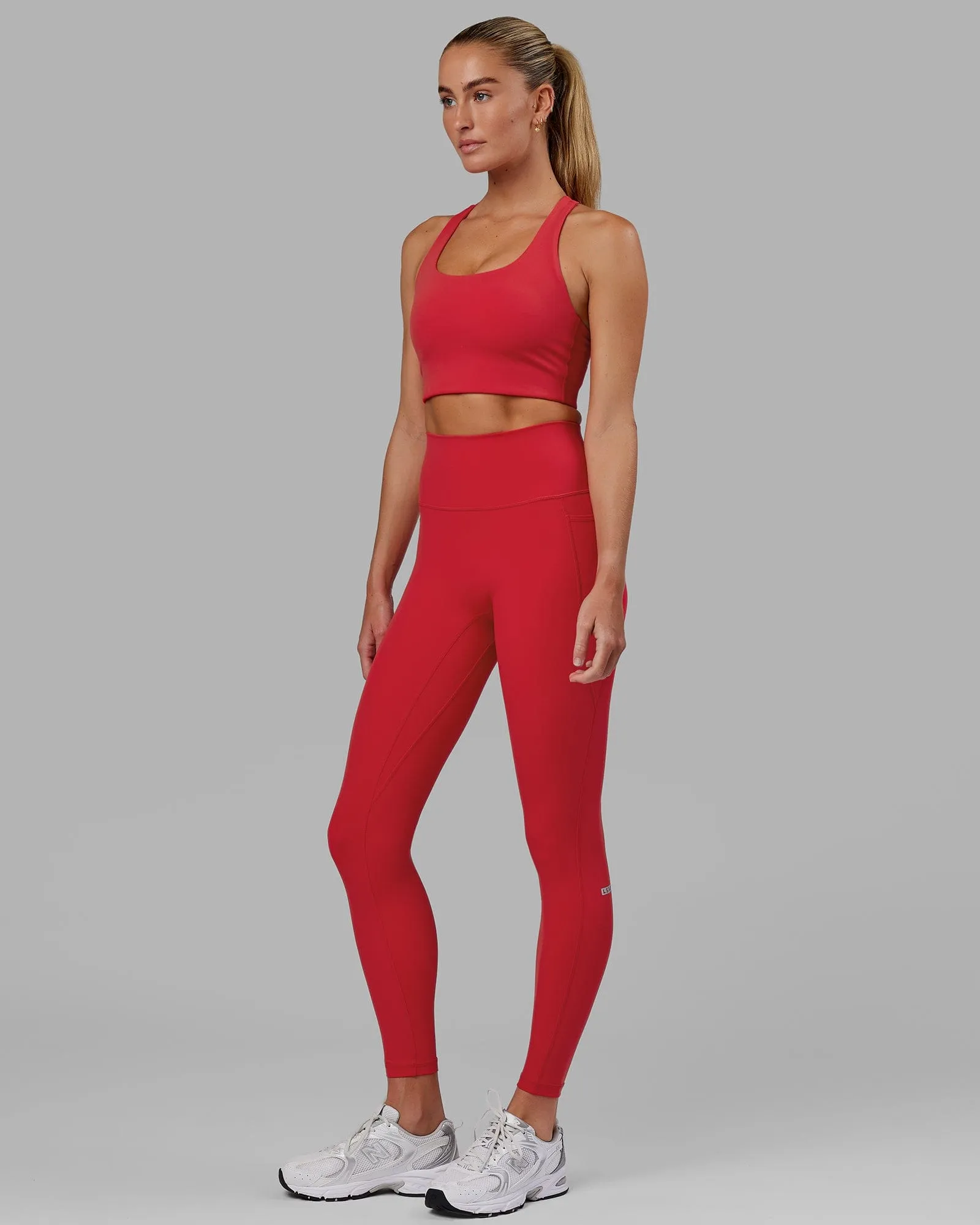 Fusion Full Length Tights - Scarlet sold by LSKD product image thumbnail 4