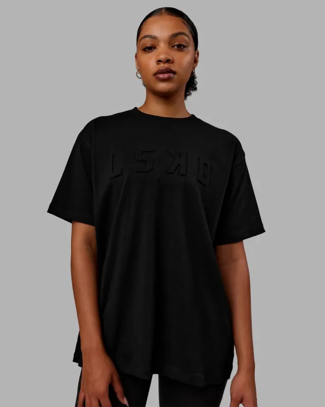 Stamped Heavyweight Oversized Tee - Black sold by LSKD
