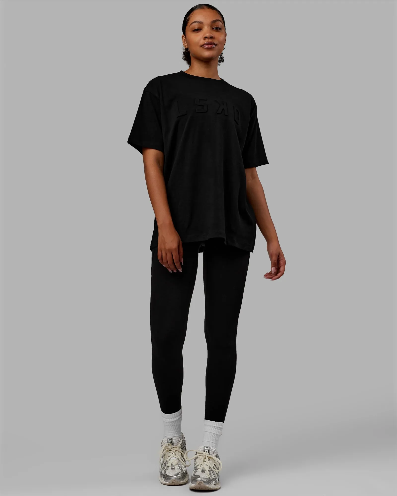 Stamped Heavyweight Oversized Tee - Black sold by LSKD product image thumbnail 5
