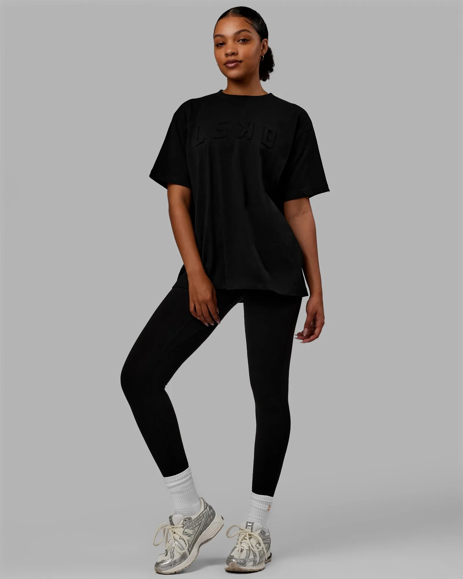 Stamped Heavyweight Oversized Tee - Black sold by LSKD product image thumbnail 2
