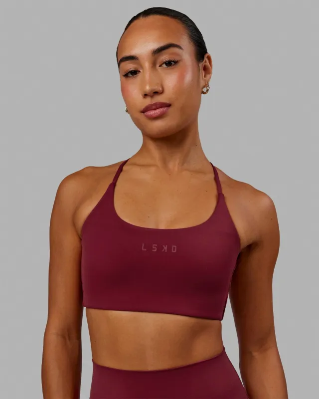 Twist Sports Bra - Cranberry sold by LSKD