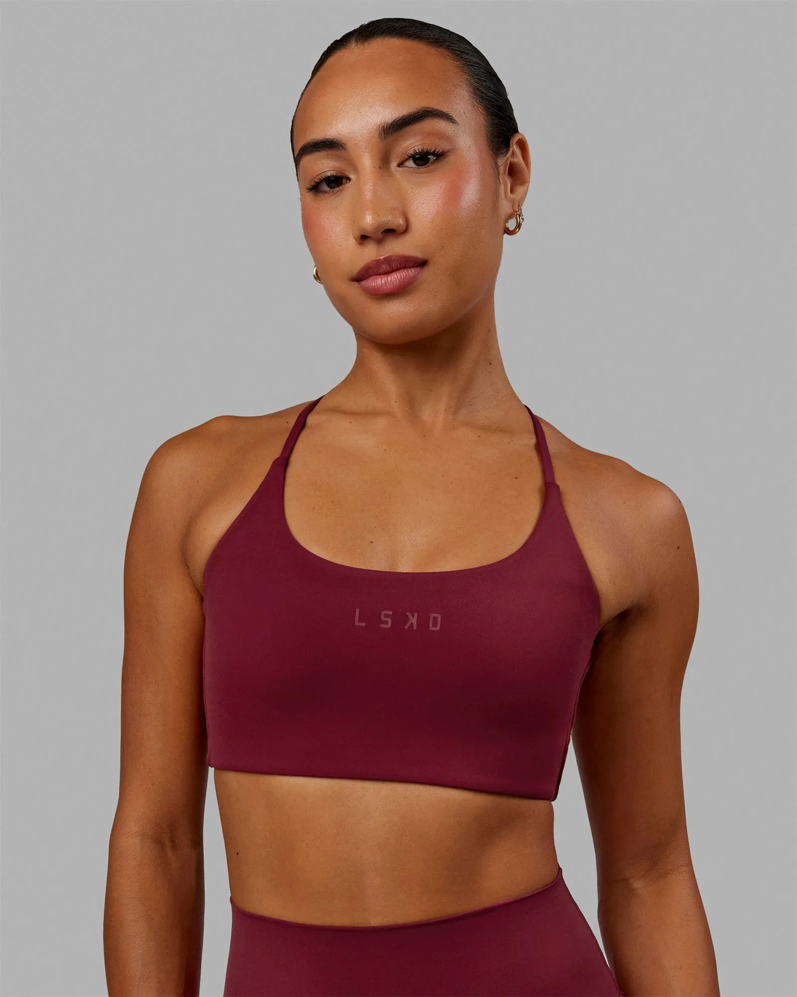 Twist Sports Bra - Cranberry sold by LSKD