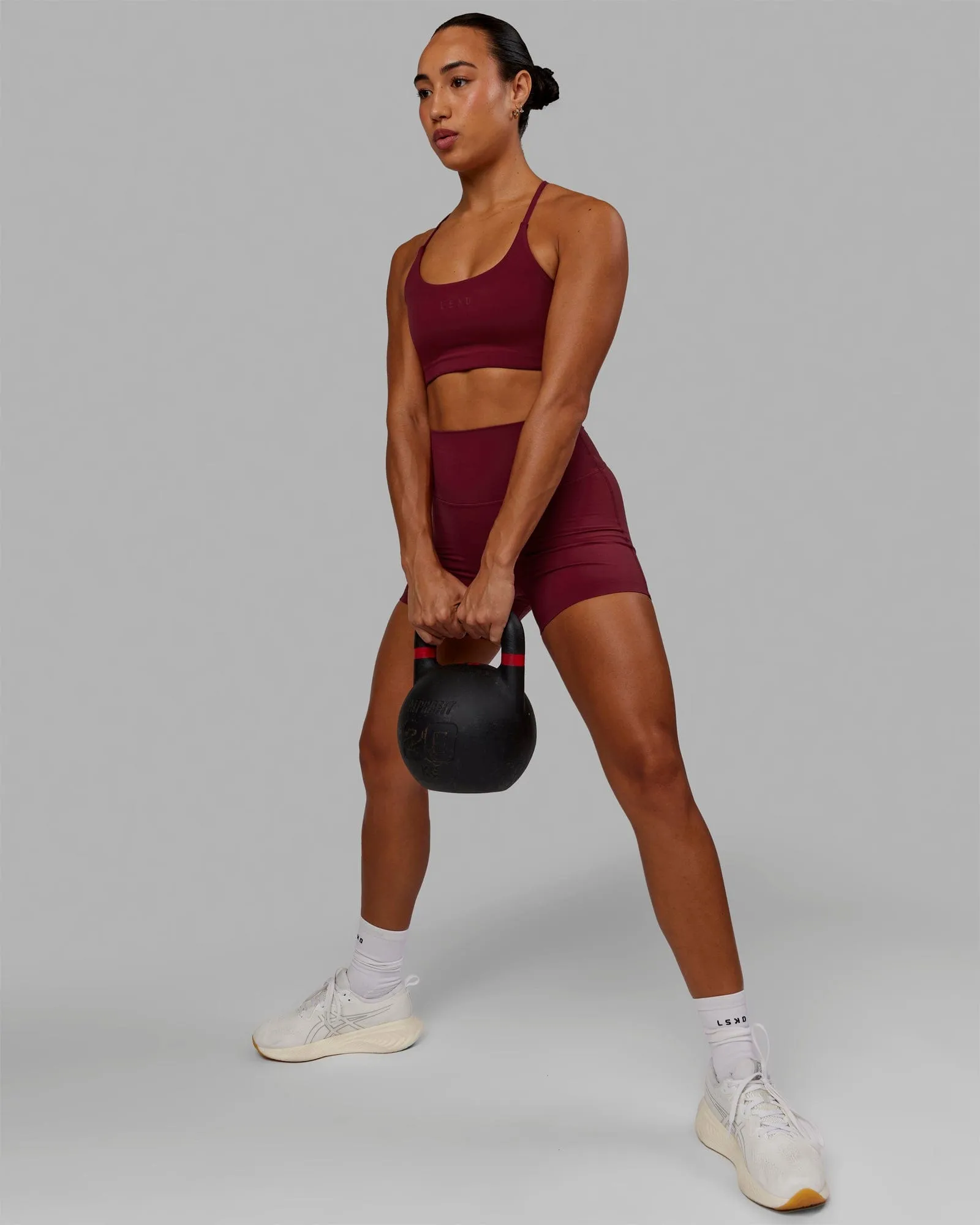 Twist Sports Bra - Cranberry sold by LSKD product image thumbnail 3