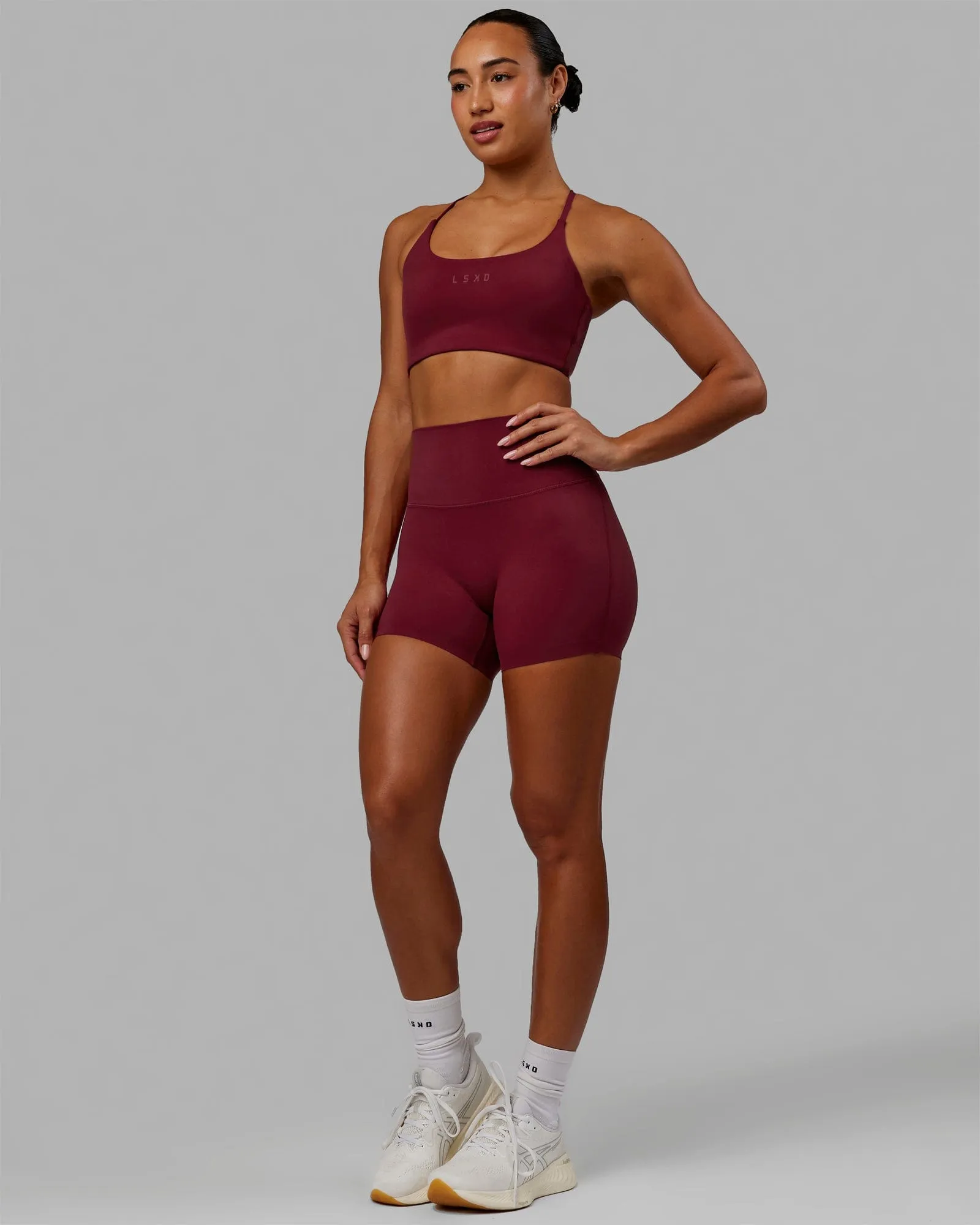 Twist Sports Bra - Cranberry sold by LSKD product image thumbnail 4