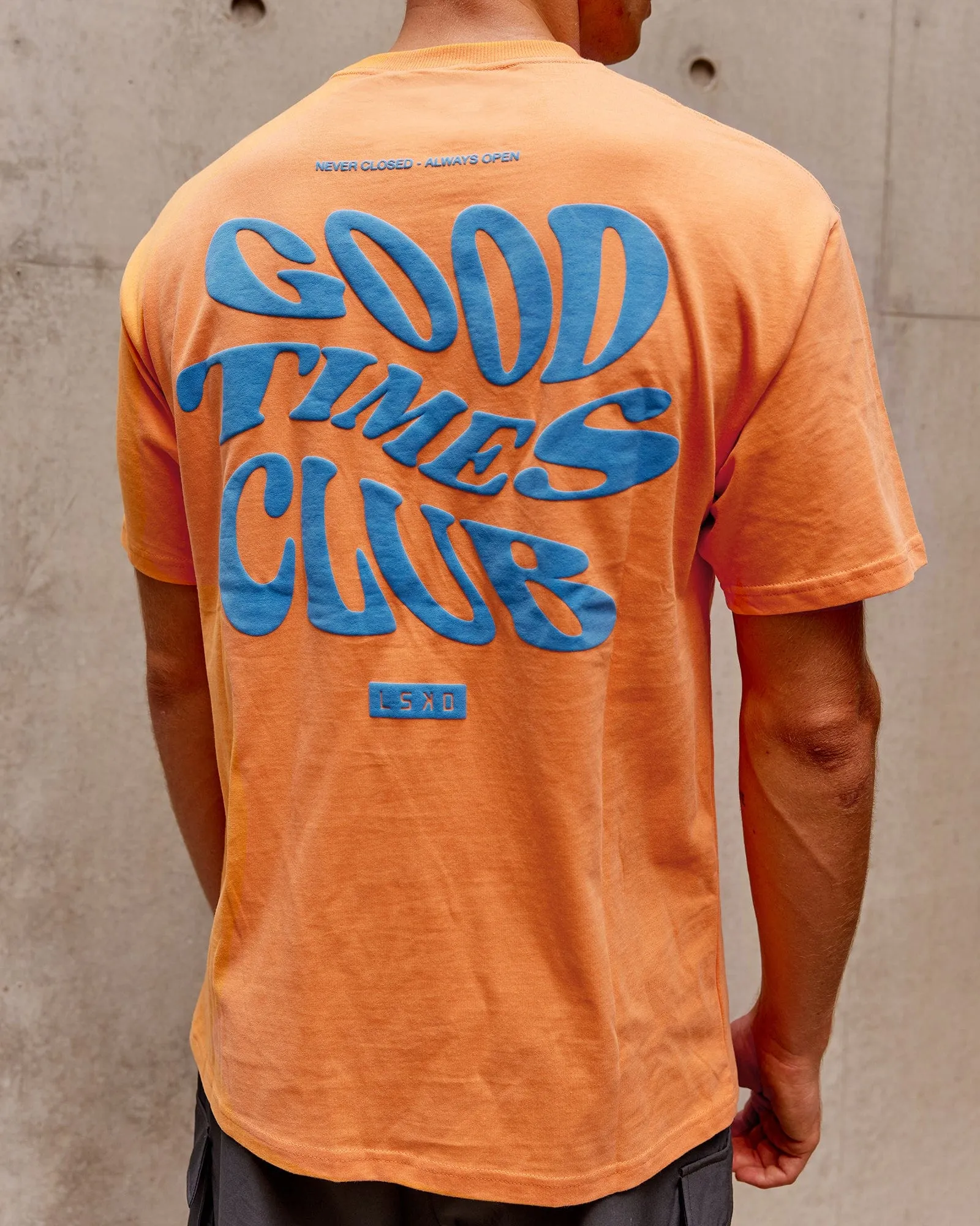 Unisex Good Times Heavyweight Tee Oversize - Tangerine-Blue sold by LSKD product image thumbnail 3
