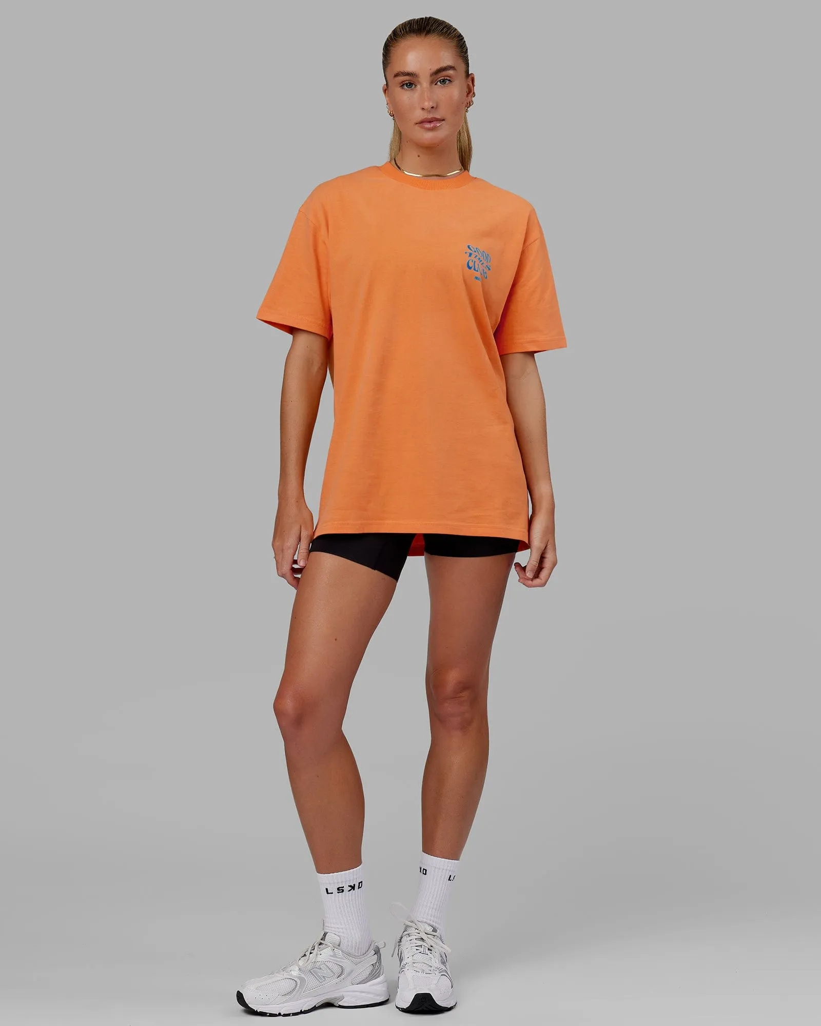 Unisex Good Times Heavyweight Tee Oversize - Tangerine-Blue sold by LSKD product image thumbnail 5