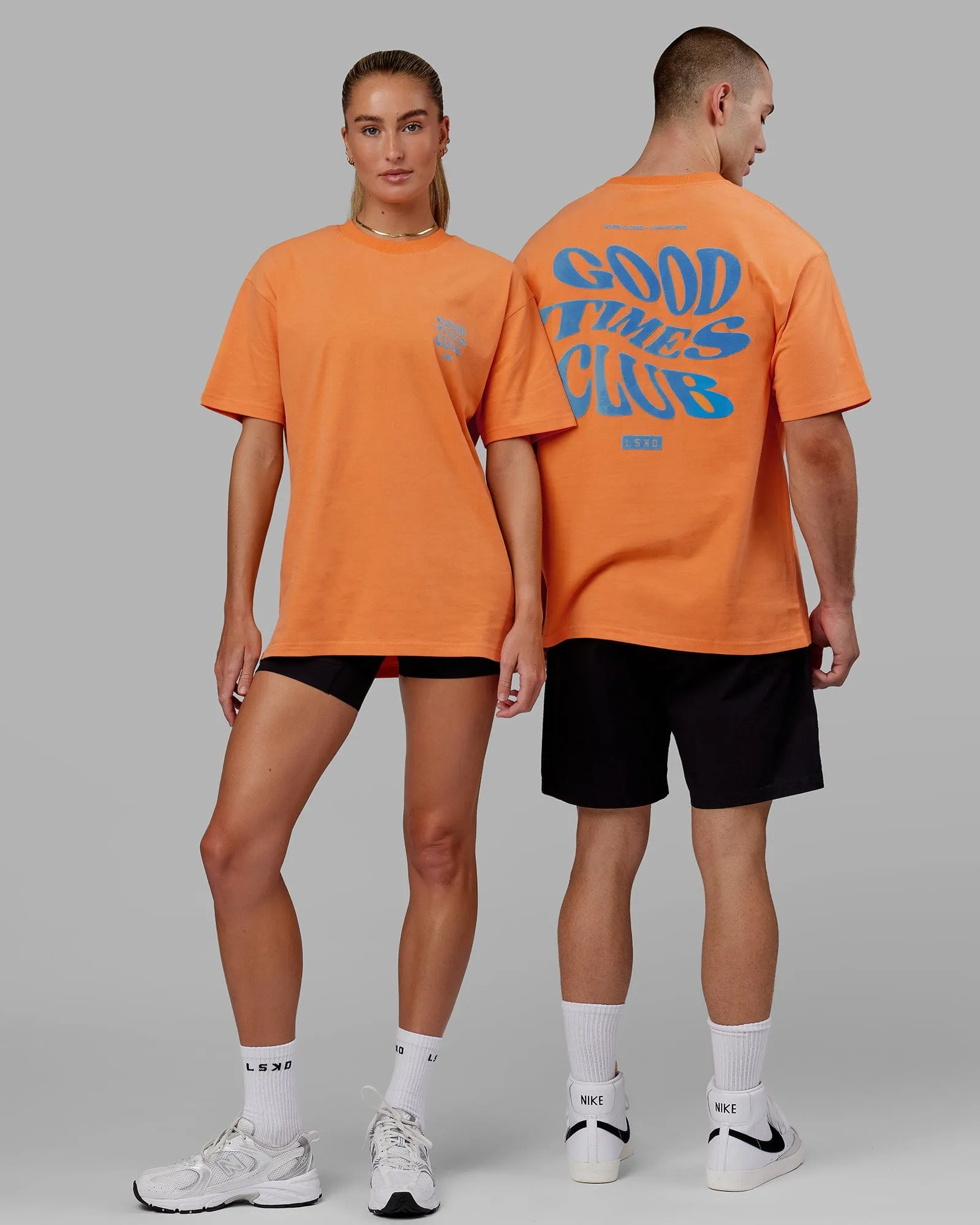 Unisex Good Times Heavyweight Tee Oversize - Tangerine-Blue sold by LSKD product image thumbnail 2